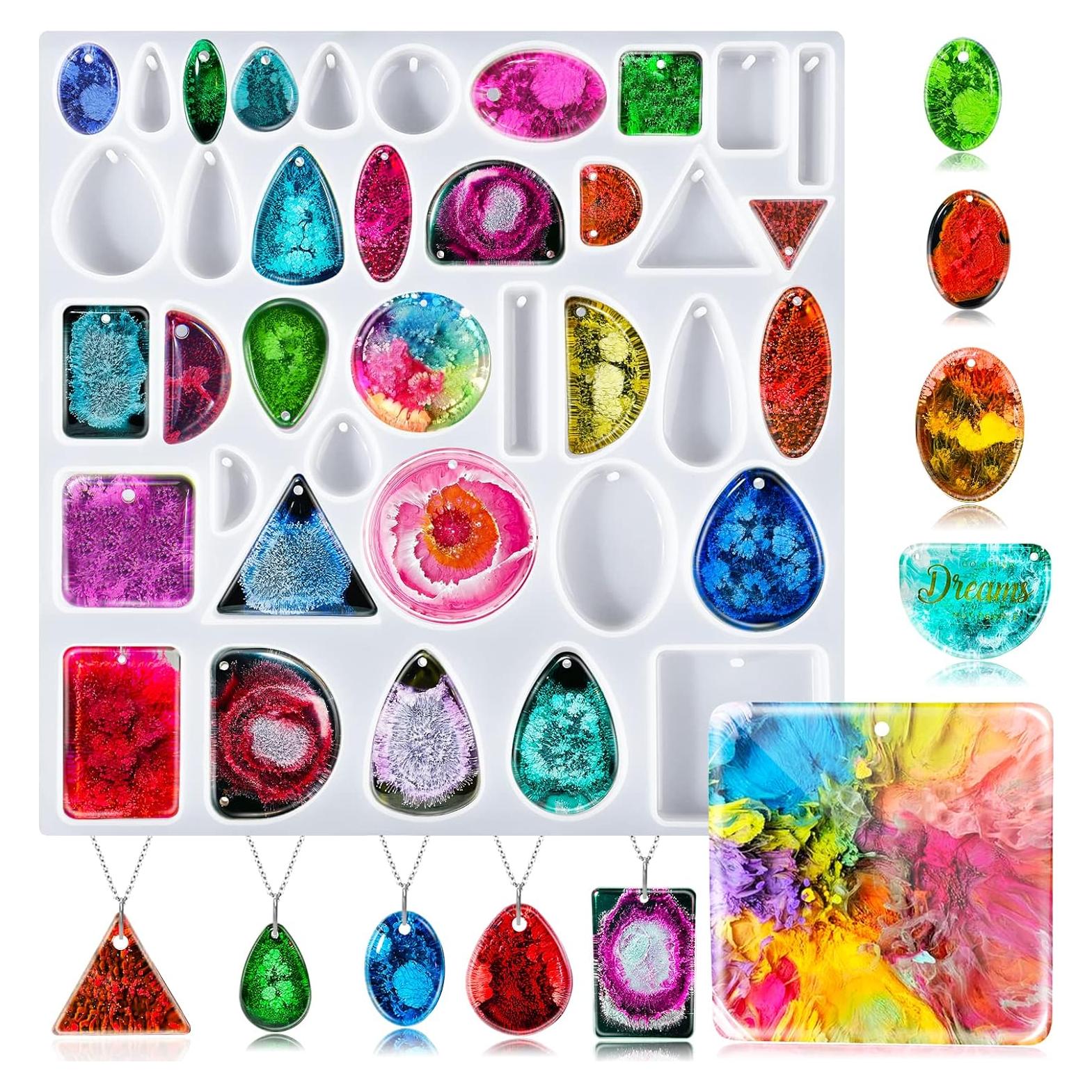 Moldes de Resina BABORUI para Joyería 38 Cavidades Silicona