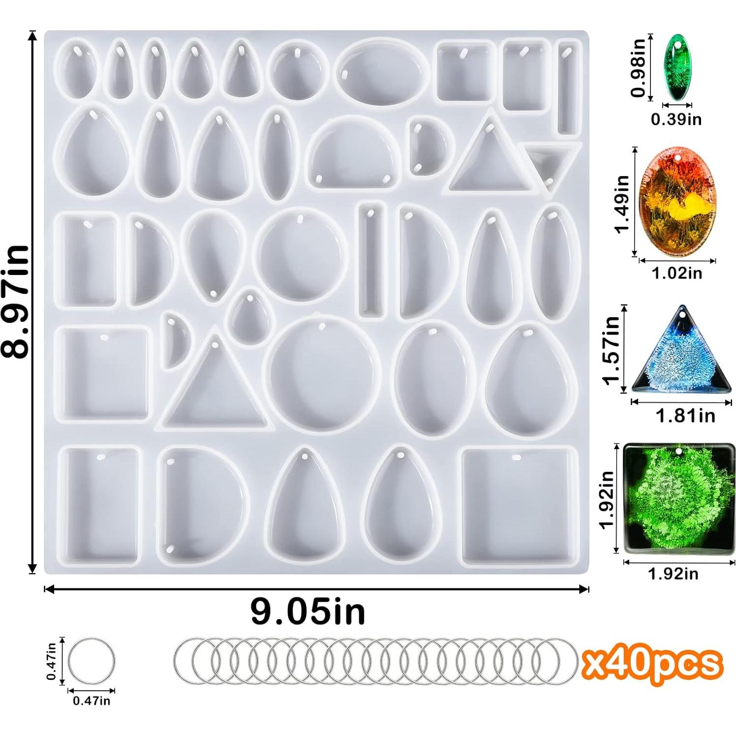 Moldes de Resina BABORUI para Joyería 38 Cavidades Silicona