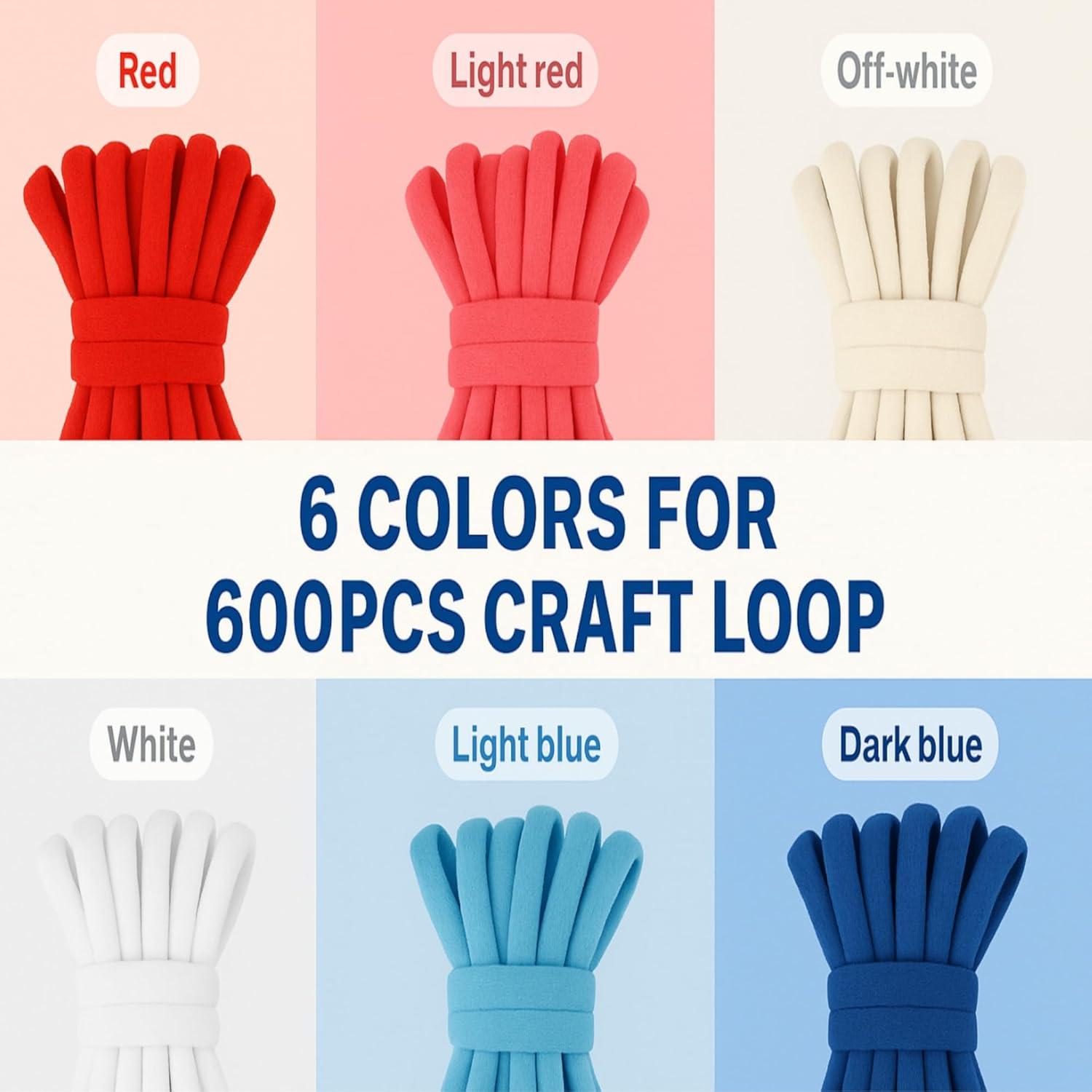 Bucles de Recarga daheypong 600 Piezas 6 Colores Bandera