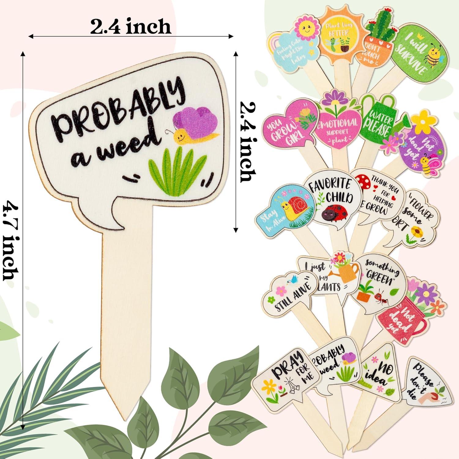 20 Etiquetas de Madera para Plantas WATINC - Jardinería