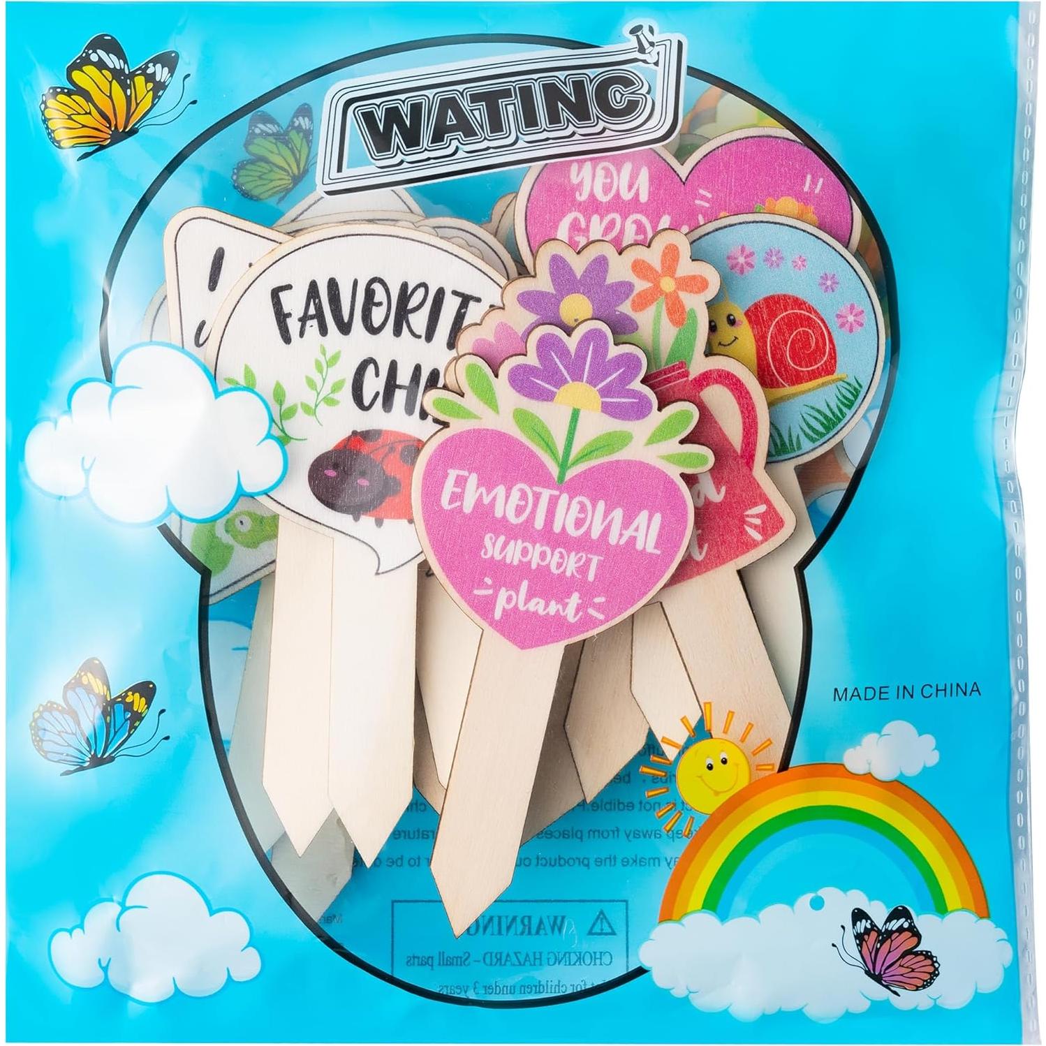 20 Etiquetas de Madera para Plantas WATINC - Jardinería