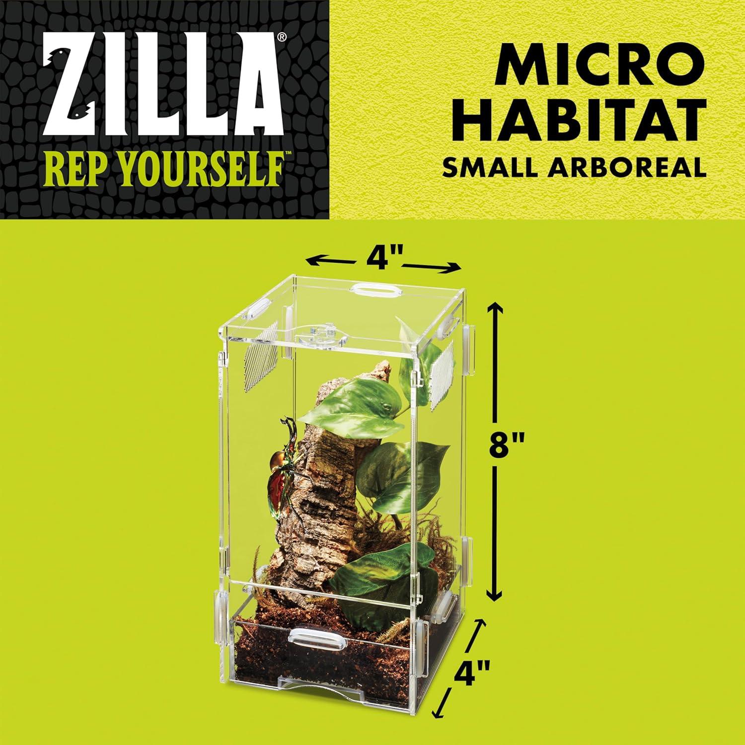 Terrario Zilla Micro Habitat Pequeño para Reptiles y Anfibios