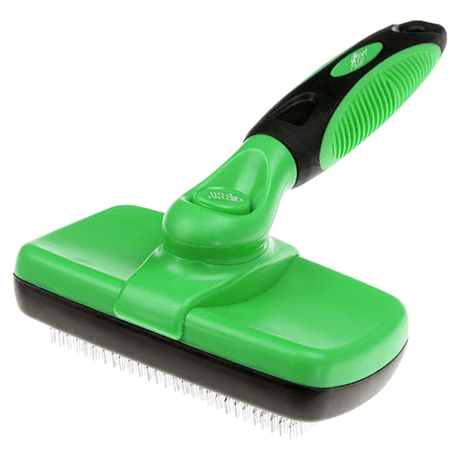 Cepillo Autolimpiante Pet Pull para Gato y Perro - Verde