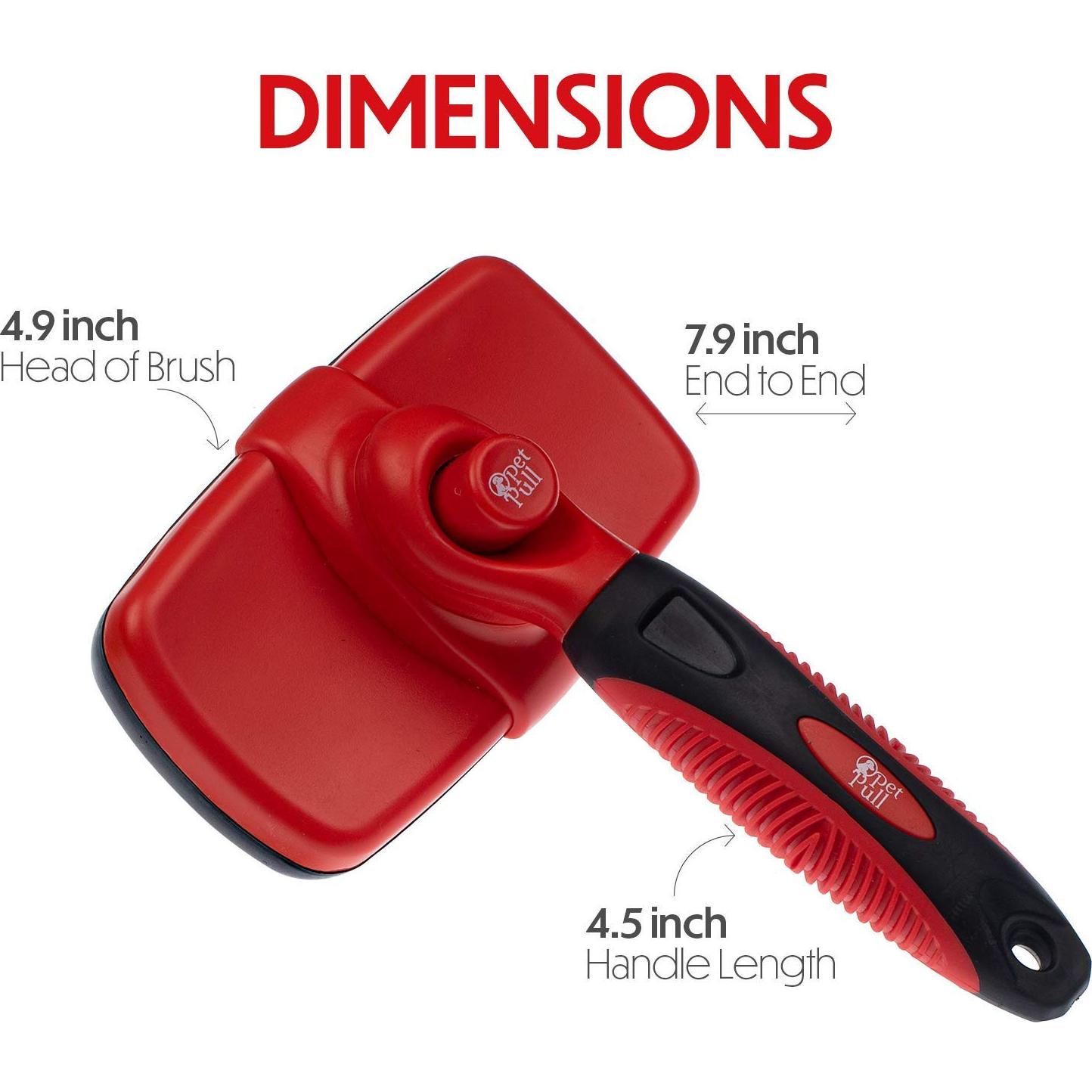 Cepillo Slicker Autolimpiante Pet Pull para Gato y Perro 17.8cm