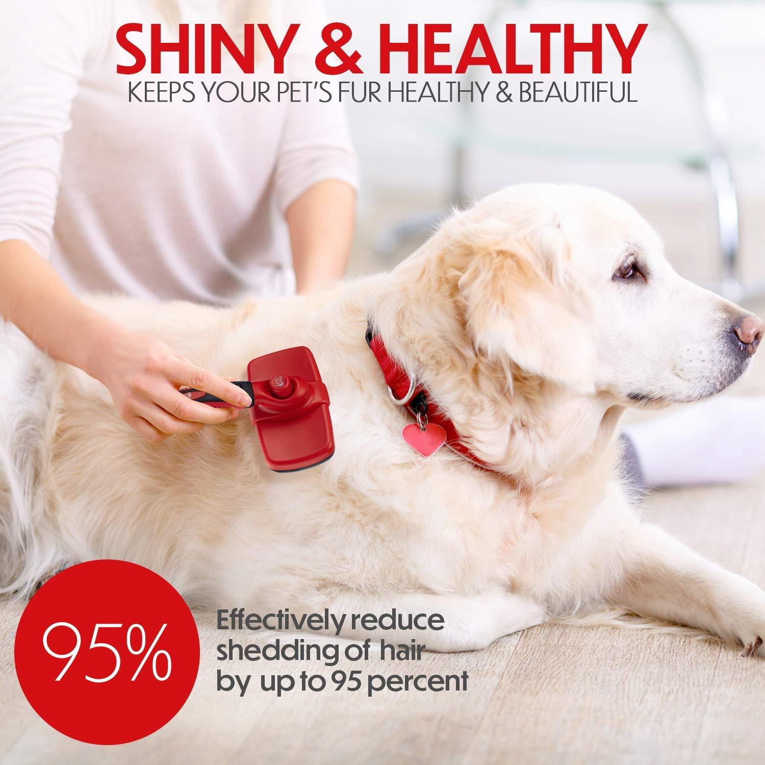 Cepillo Slicker Autolimpiante Pet Pull para Gato y Perro 17.8cm