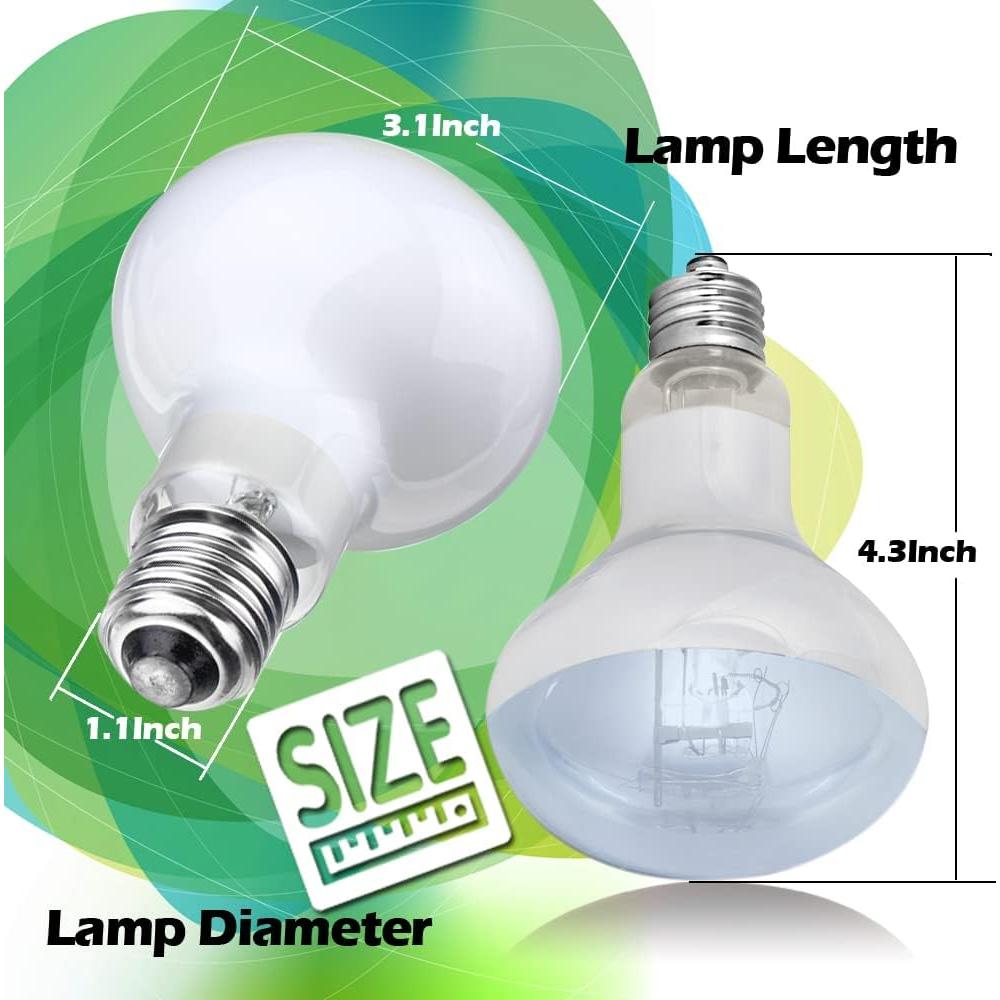 Paquete de 2 Bombillas de Calor UVA 50W MCLANZOO para Reptiles