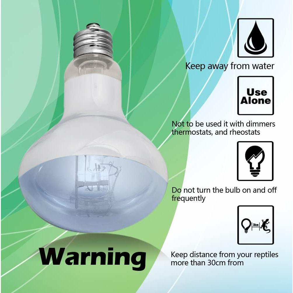 Paquete de 2 Bombillas de Calor UVA 50W MCLANZOO para Reptiles