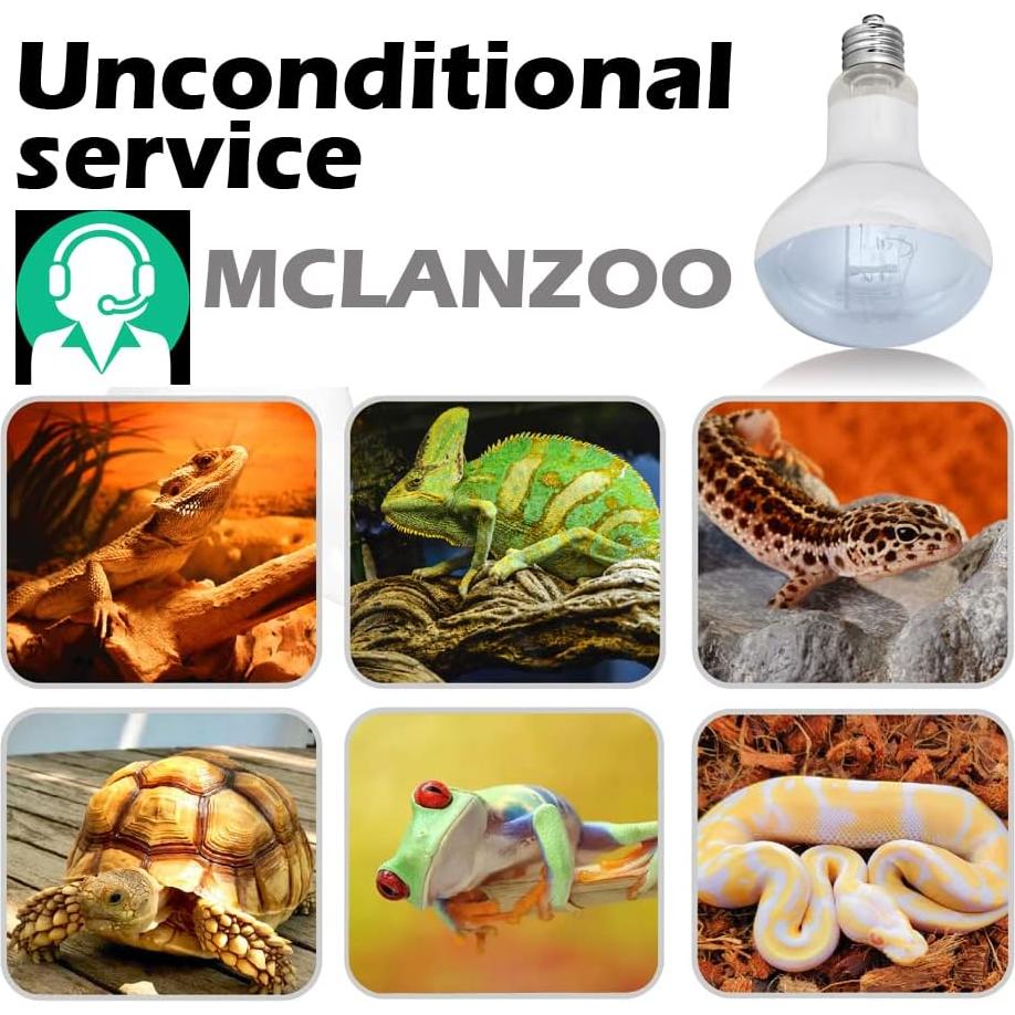 Paquete de 2 Bombillas de Calor UVA 50W MCLANZOO para Reptiles