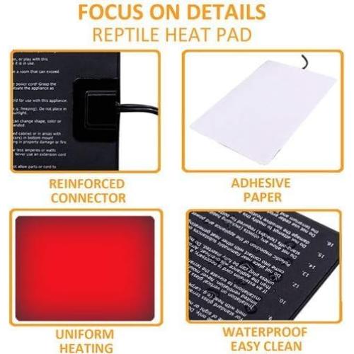 Almohadilla Térmica para Reptiles AIICIOO 15.24x20.32cm 8W