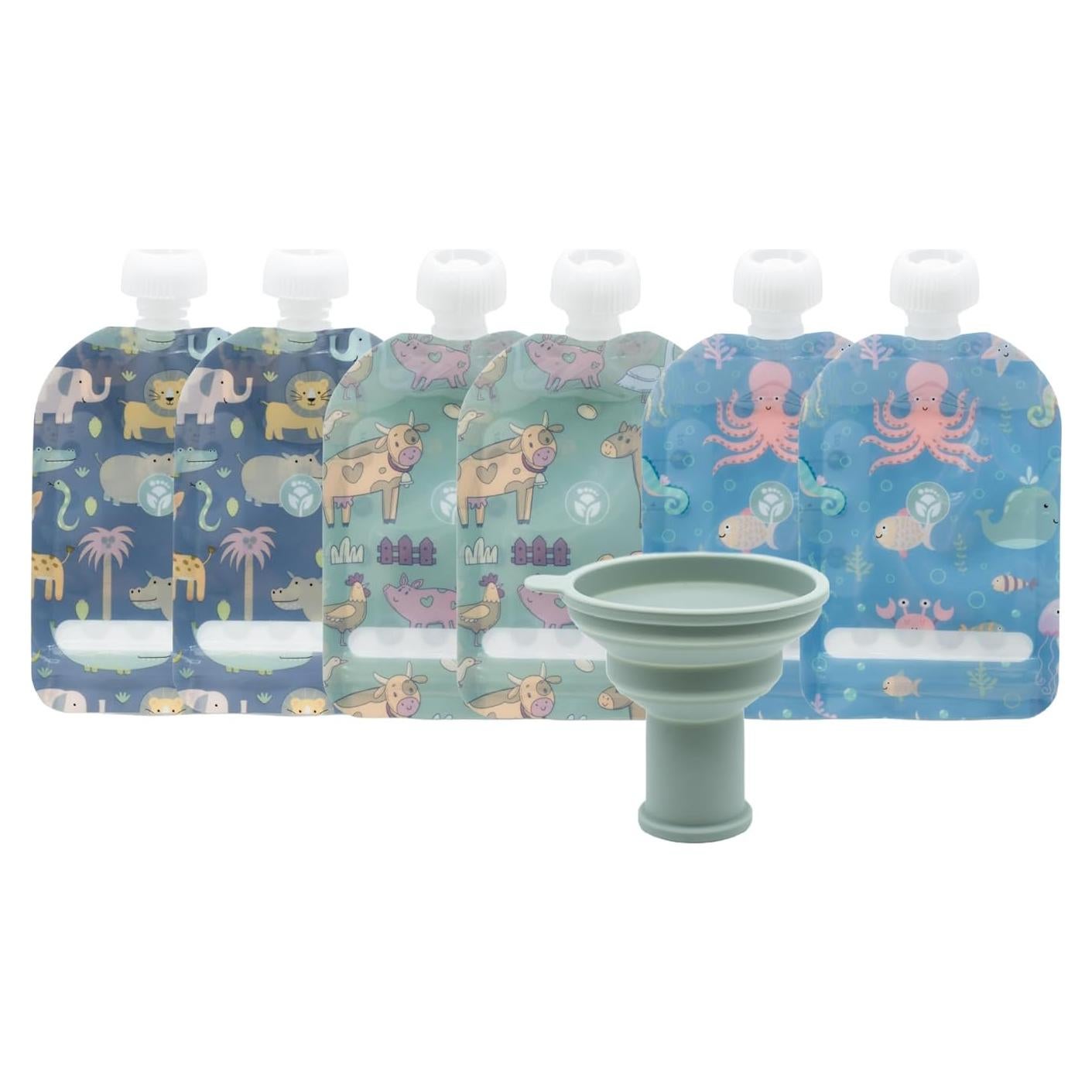 Bolsas de Comida Reutilizables WeeSprout 100 ml - Paquete de 6