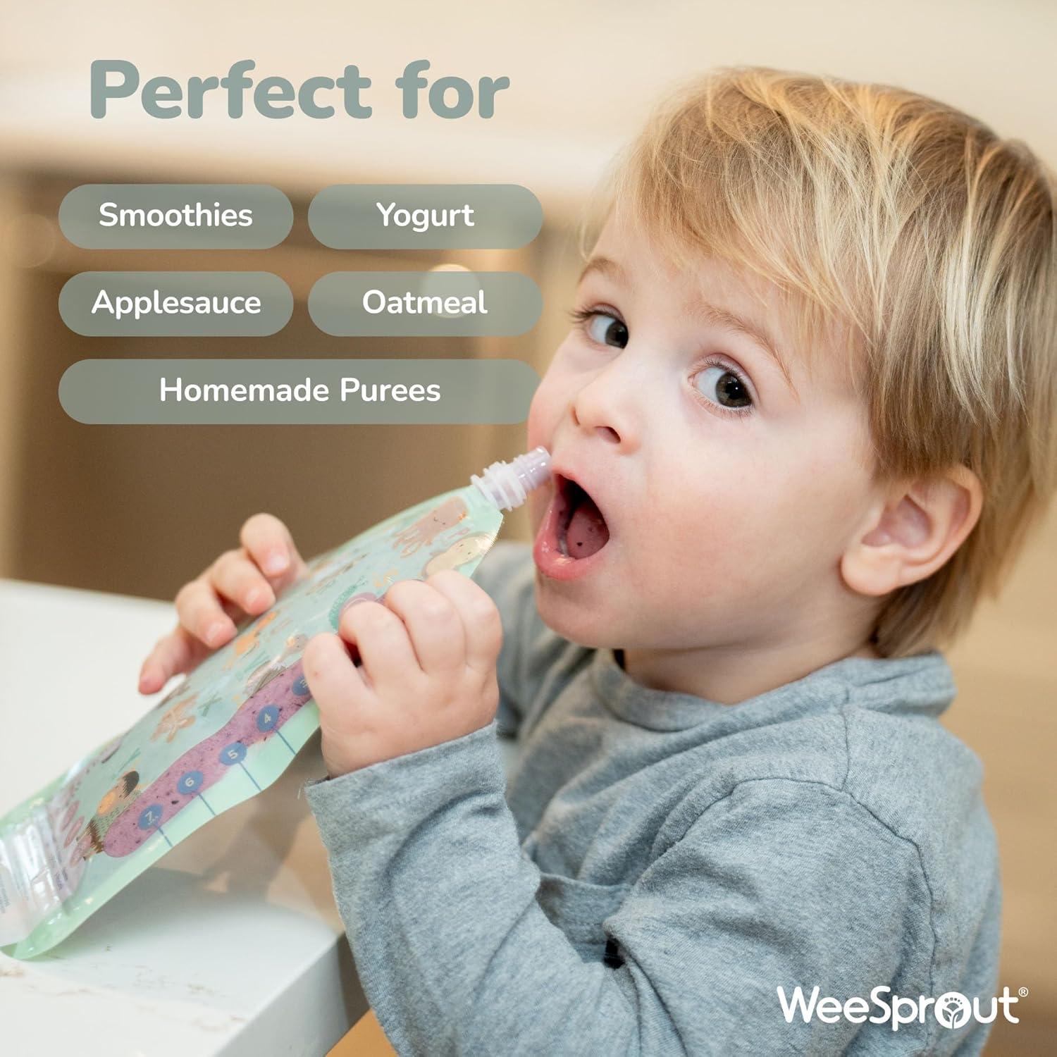 Bolsas de Comida Reutilizables WeeSprout 100 ml - Paquete de 6