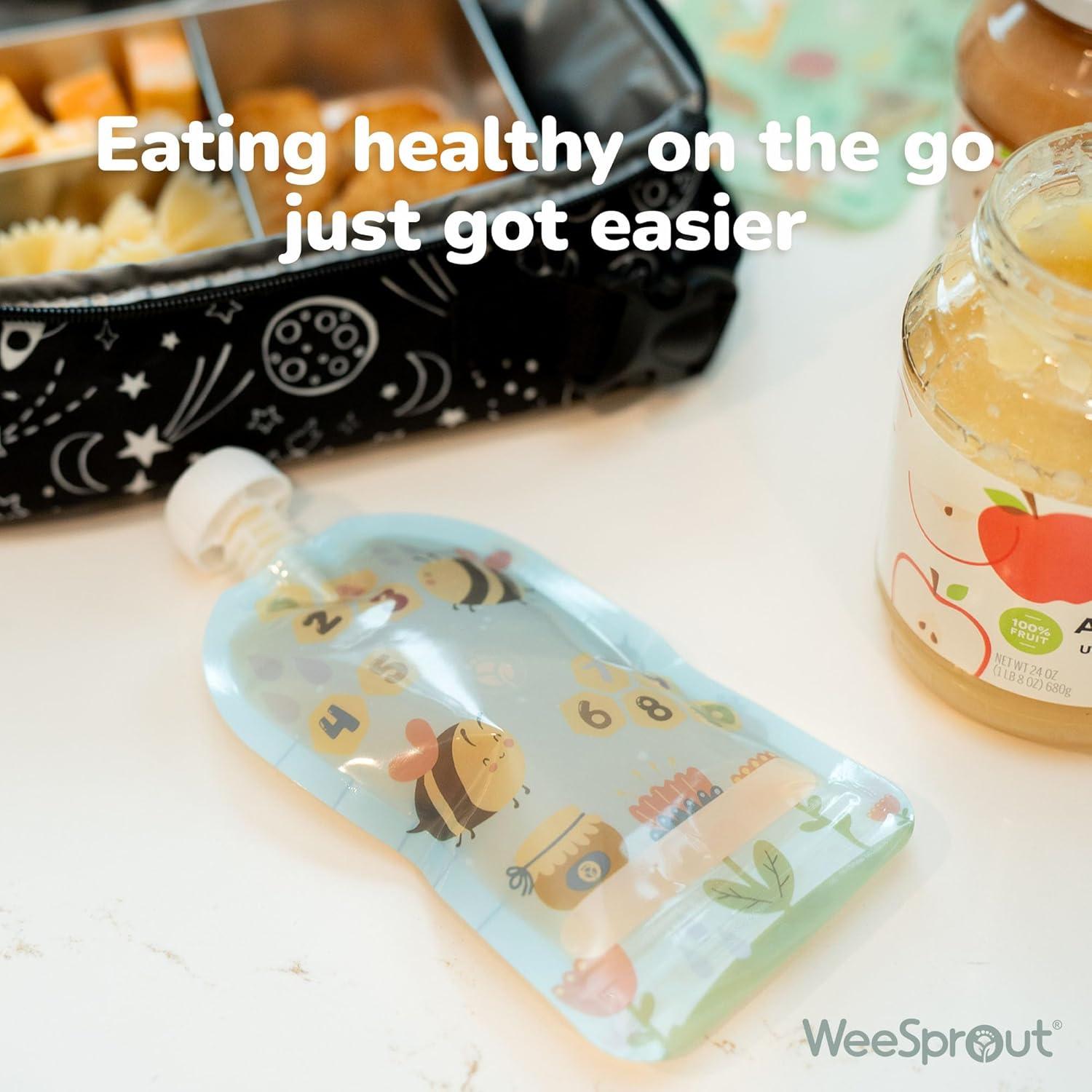 Bolsas de Comida Reutilizables WeeSprout 100 ml - Paquete de 6