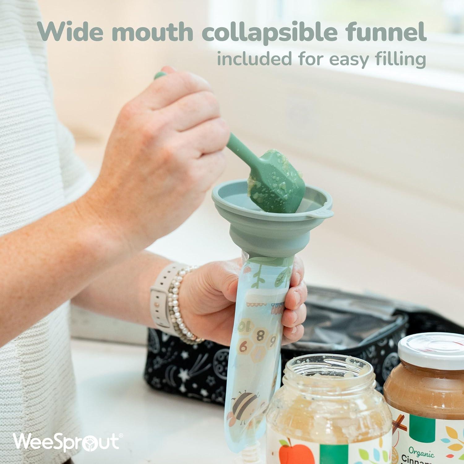 Bolsas de Comida Reutilizables WeeSprout 100 ml - Paquete de 6