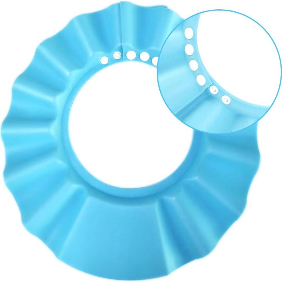Gorro de Baño Ajustable para Bebés y Niños - EVA Azul