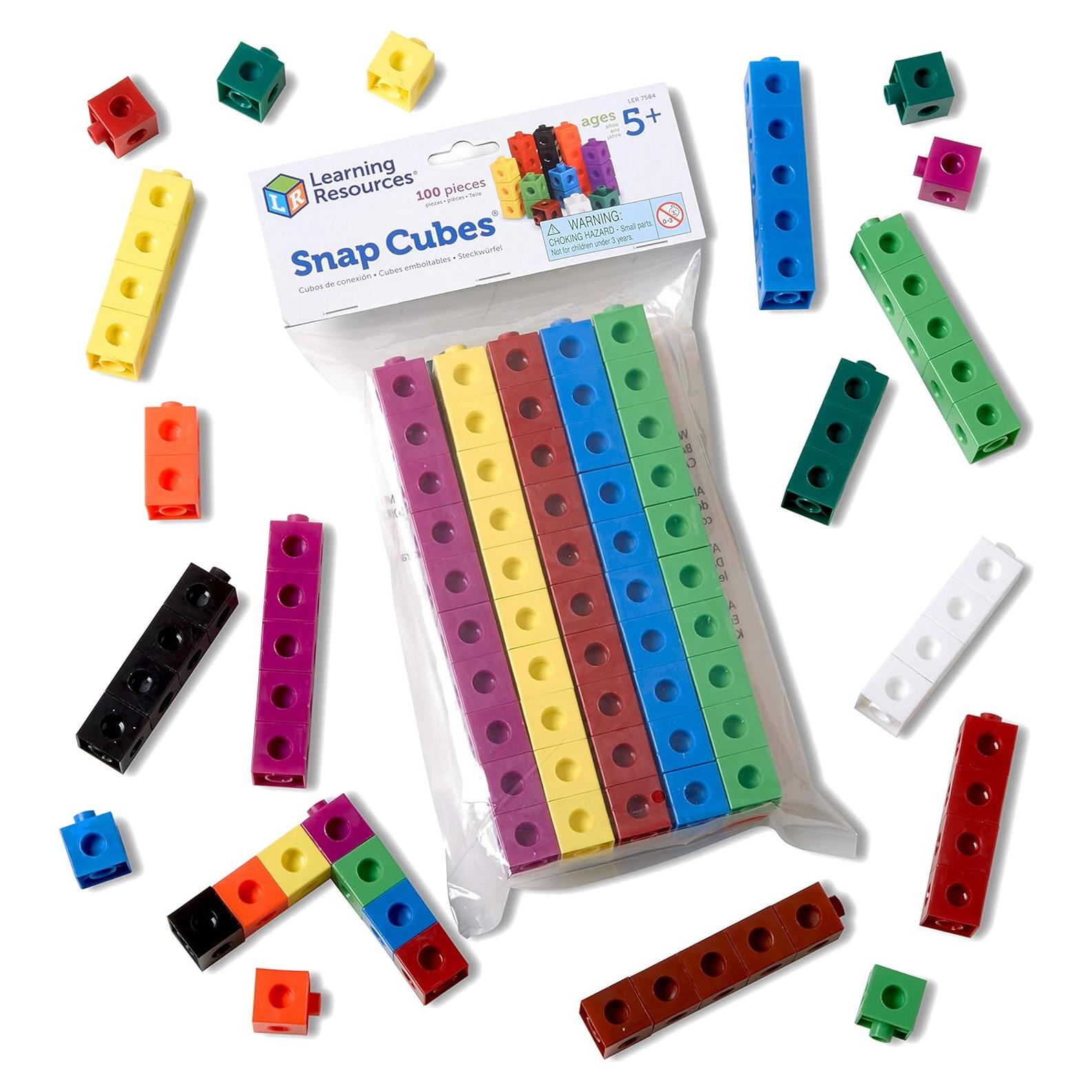 Cubos de Enlace Recursos de Aprendizaje 100 Piezas Multicolor