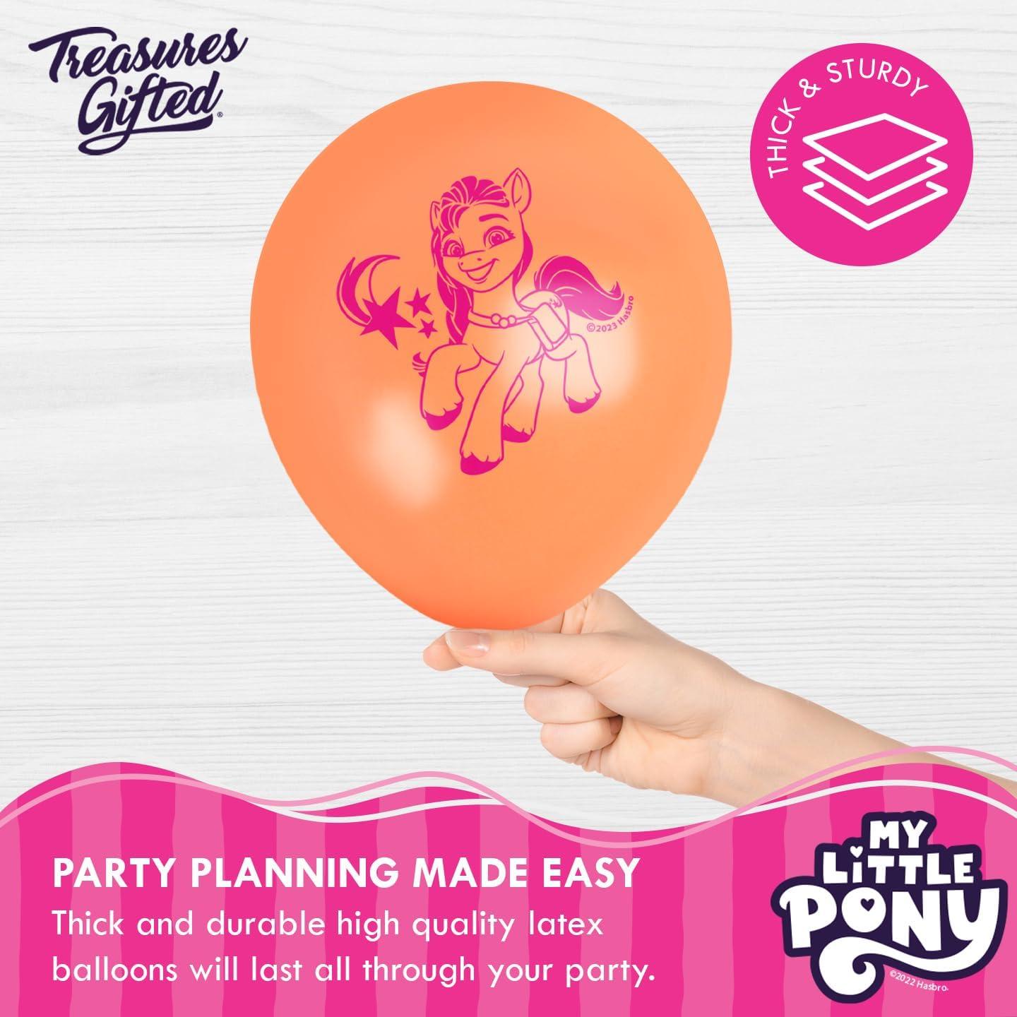 Suministros de Fiesta My Little Pony - Paquete de 12 Globos y Decoraciones