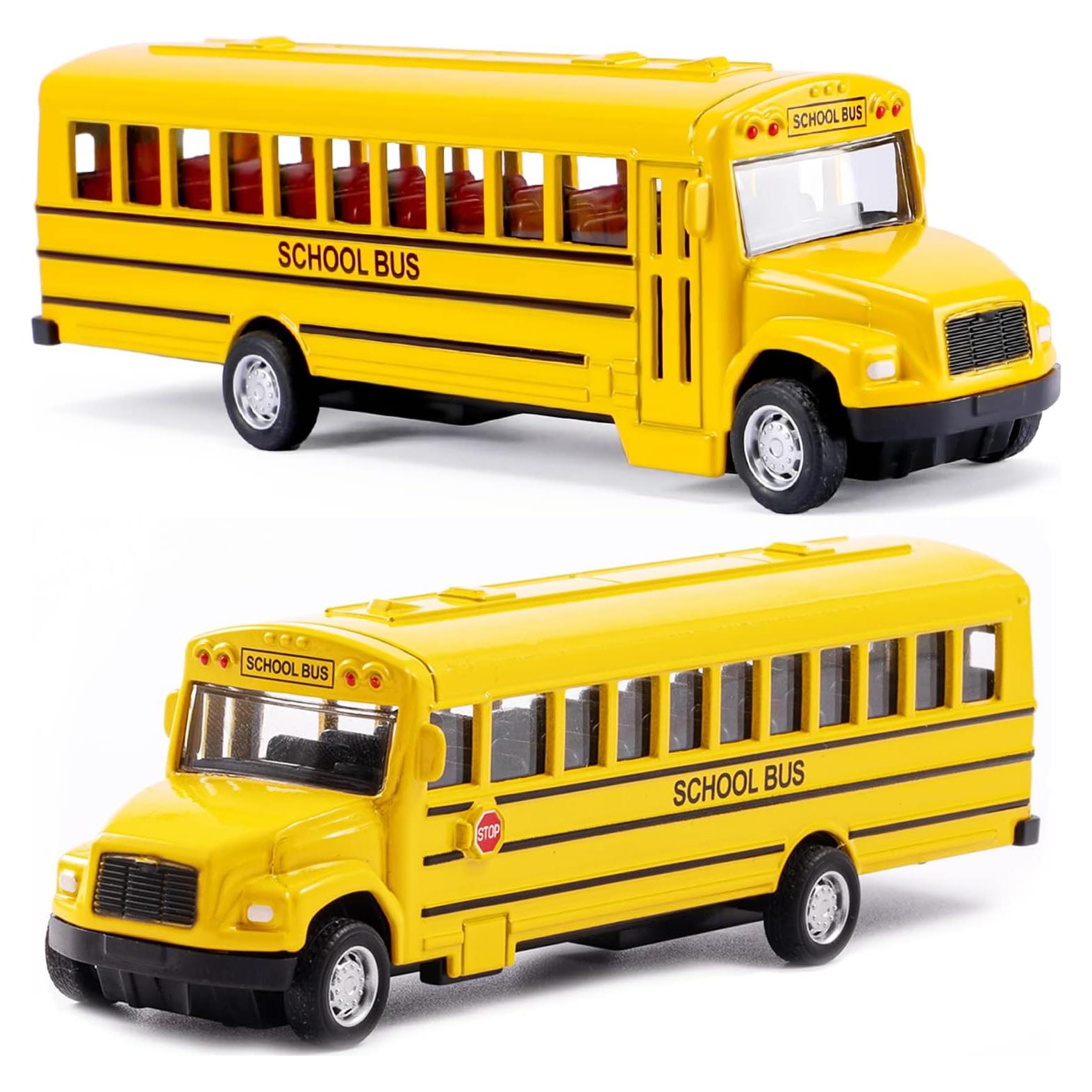 Paquete de 2 Autobuses Escolares Amarillos Weilaga 13.97 cm