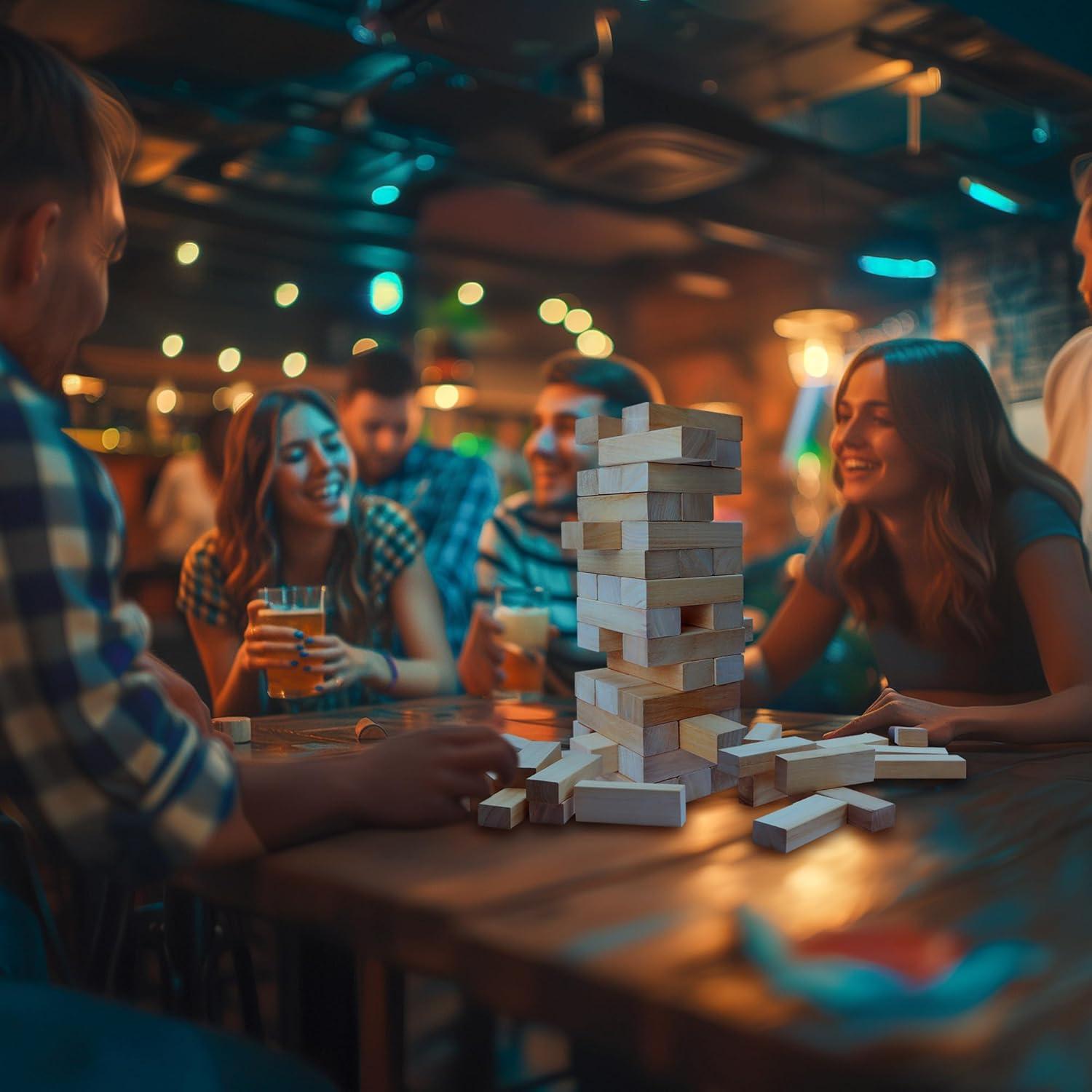 Juego de Bloques de Madera Offelec 60 Piezas Apilable 97.5 cm