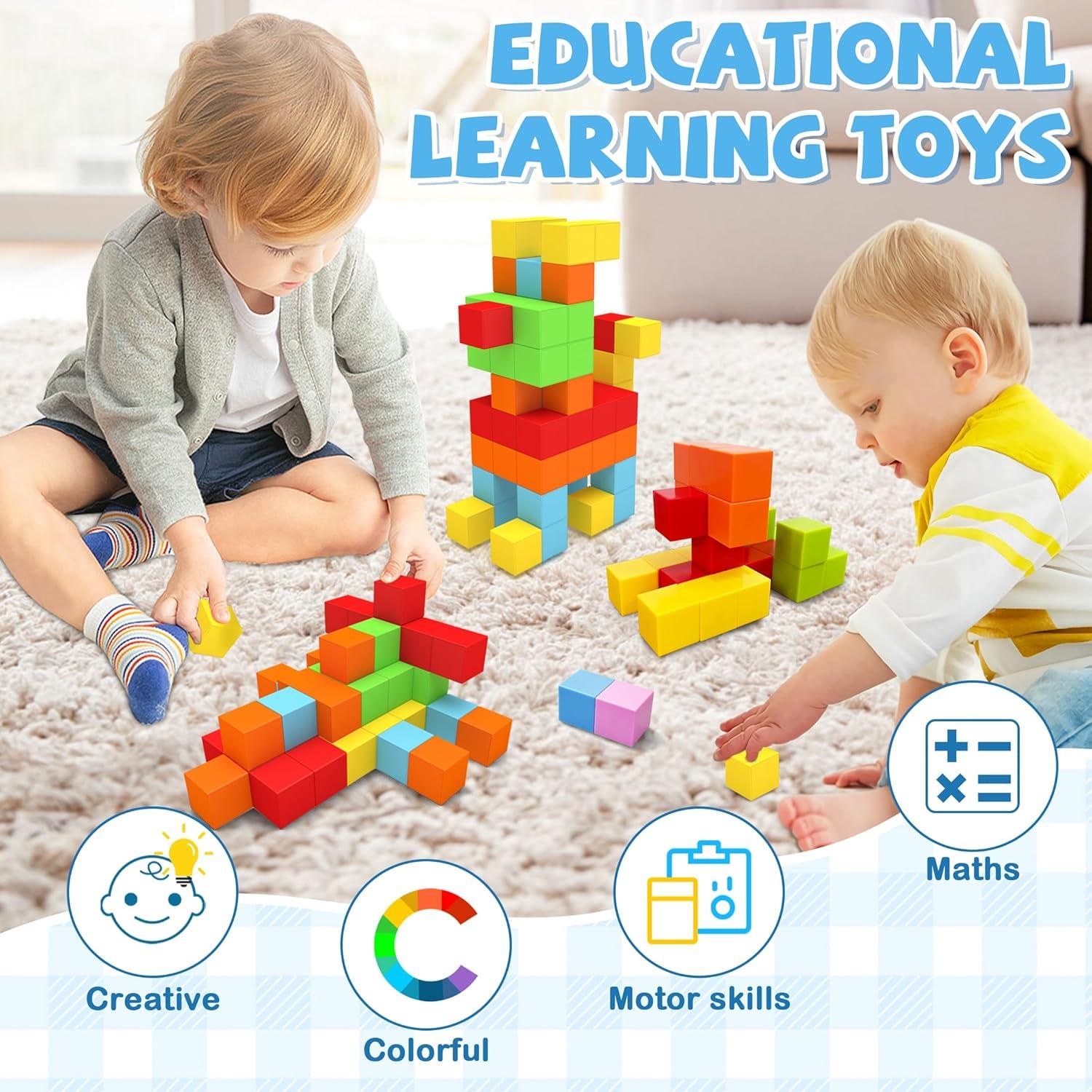 Bloques Magnéticos Bestdin 90PCS para Niños 3+ Años