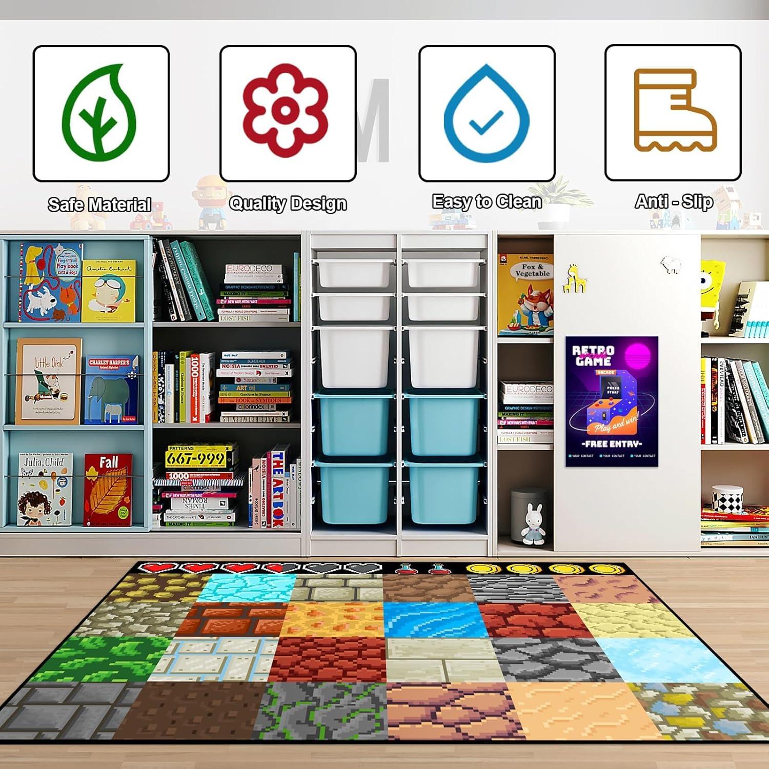 Alfombra de Juego Antideslizante Choosmile 1.40x1.78m Pixel