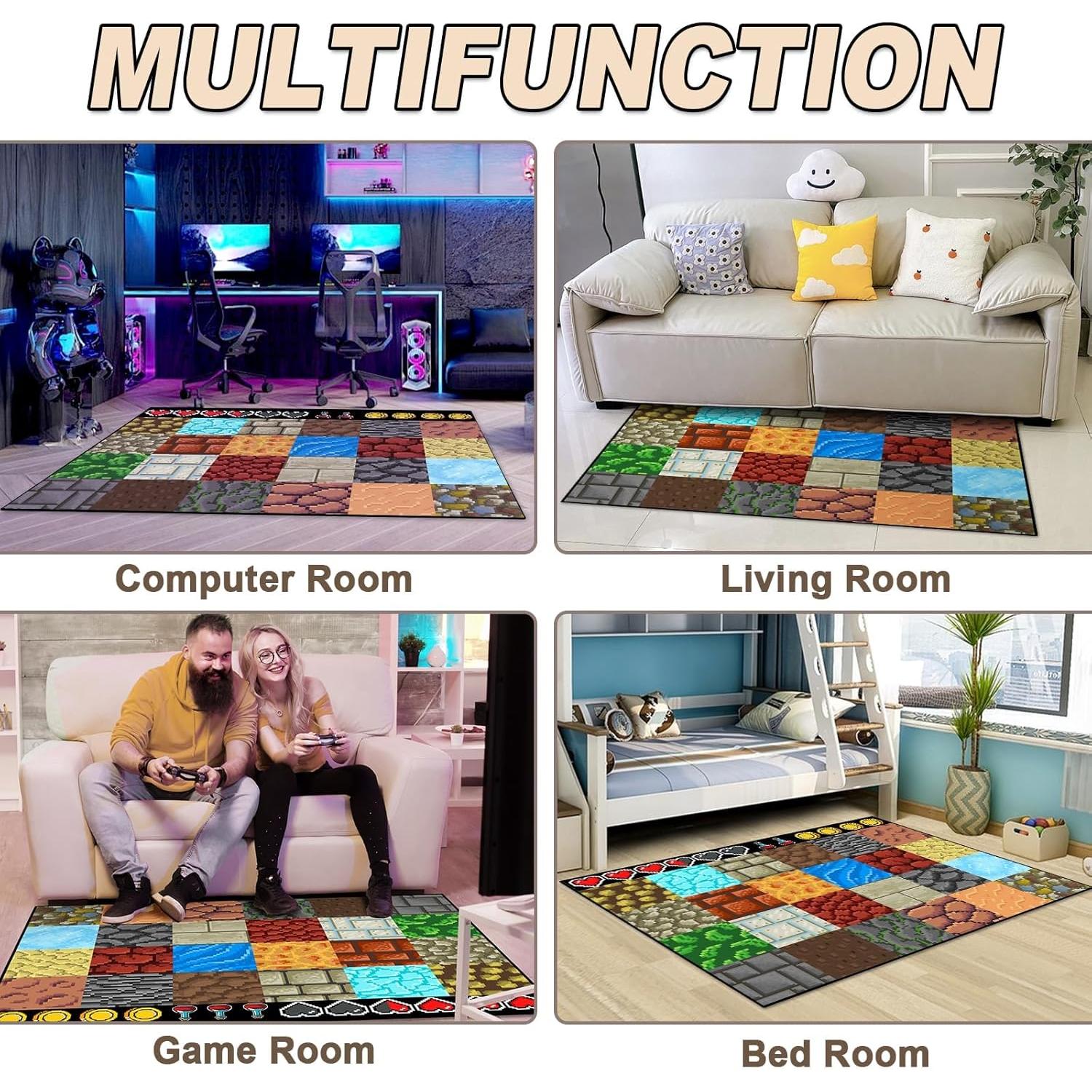 Alfombra de Juego Antideslizante Choosmile 1.40x1.78m Pixel