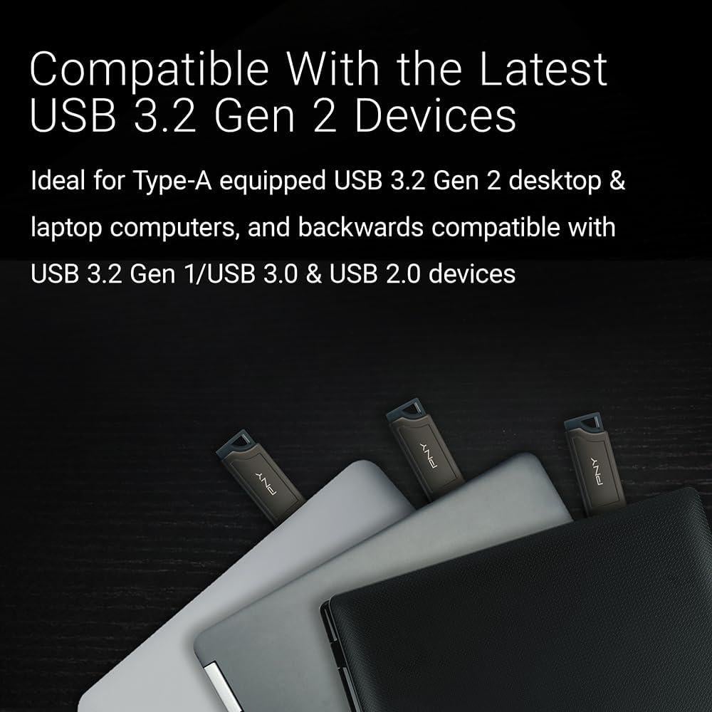 PNY Pro Elite V2 256GB USB 3.2 Gen 2 Flash Drive 600MB/s