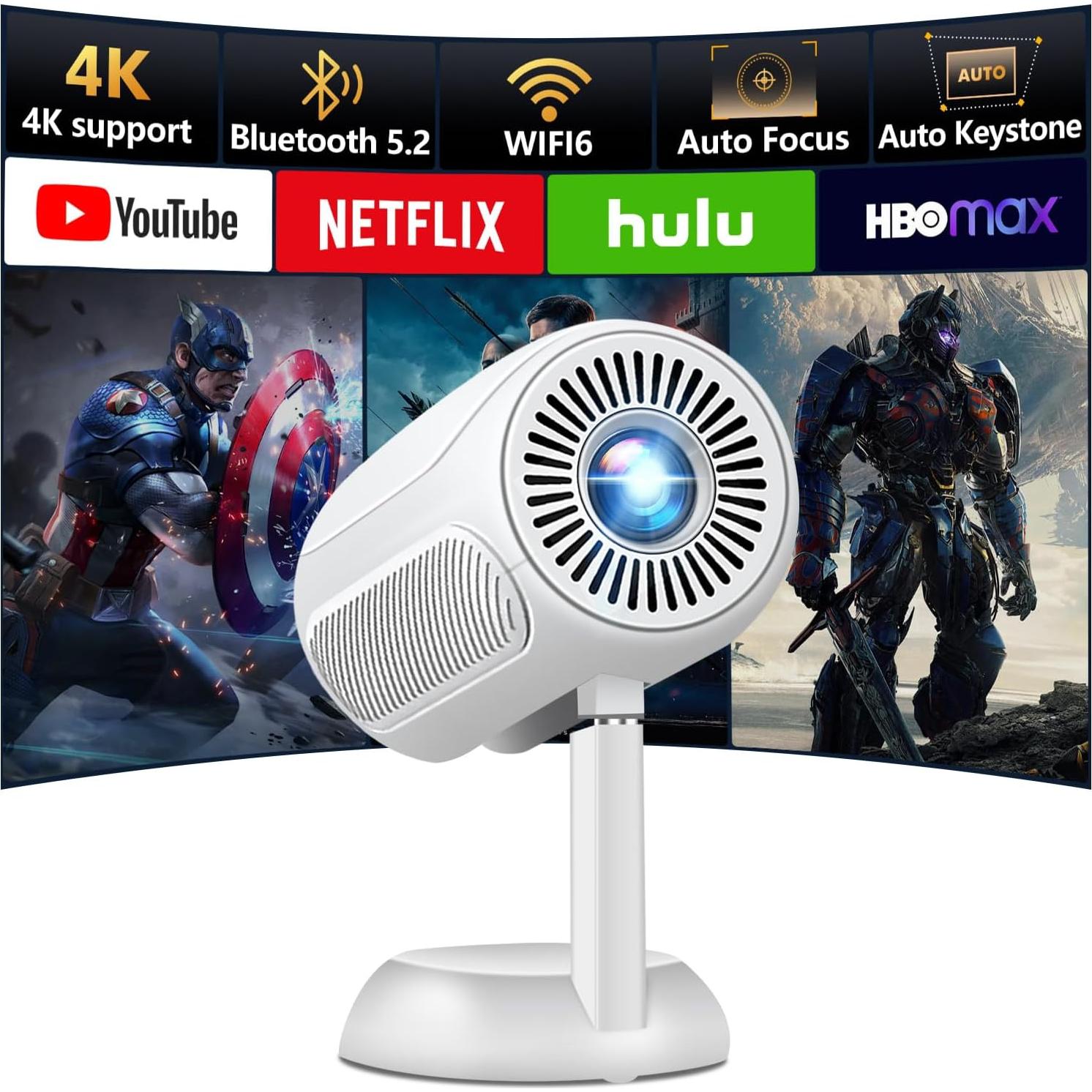 Mini Proyector Portátil VGKE 13000 Lúmenes 4K WiFi Bluetooth