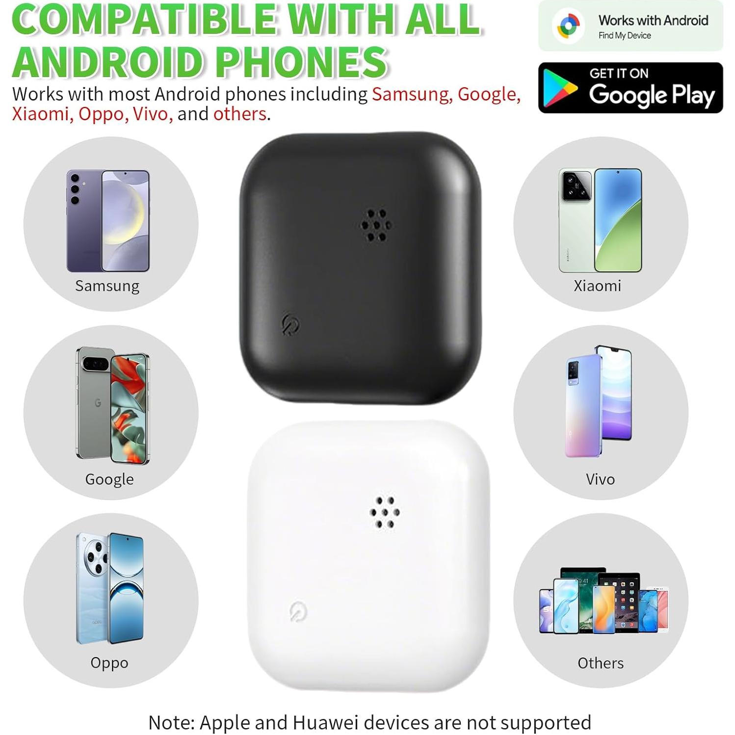 Rastreador Bluetooth Android CHMQFCUP Paquete de 4 Etiquetas