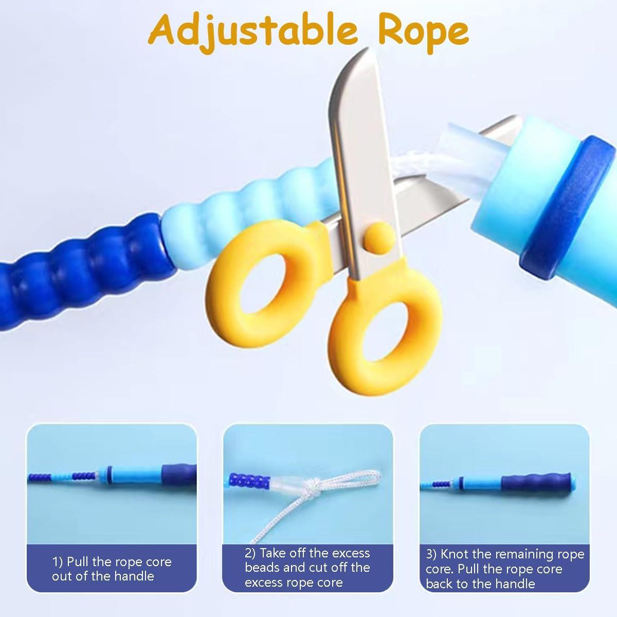 Cuerda de Saltar Ajustable TYSISKNO para Niños y Adultos 2.8m