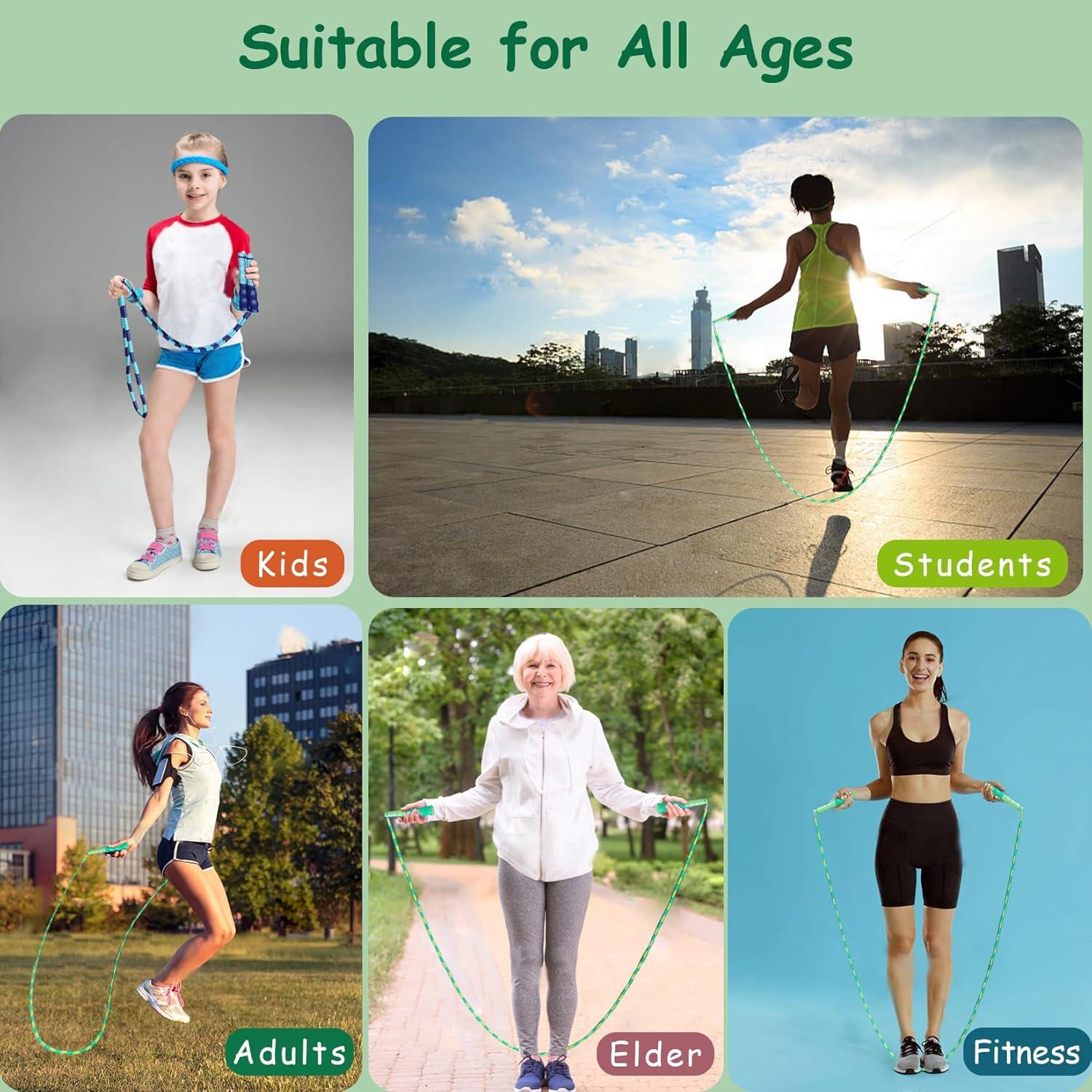 Cuerda de Saltar Ajustable TYSISKNO para Niños y Adultos 2.8m