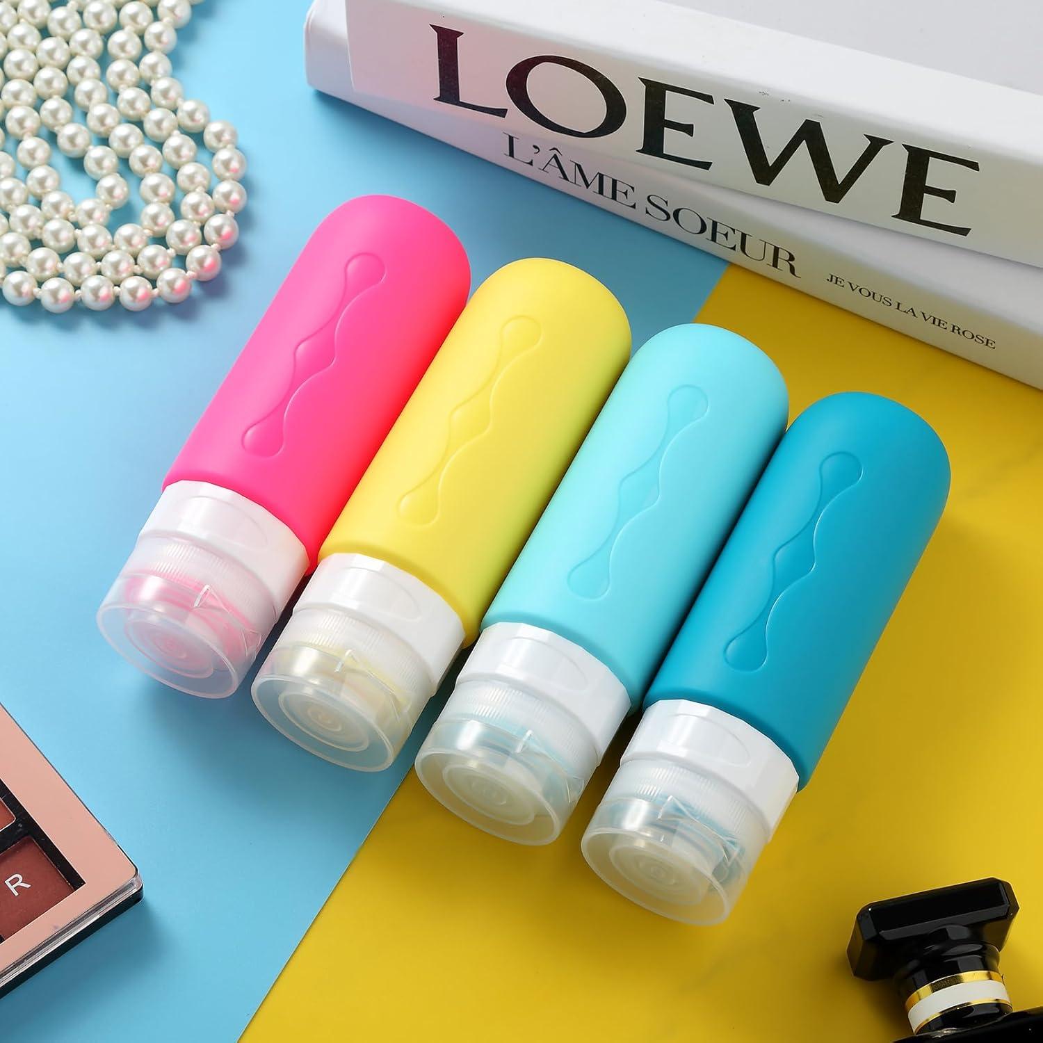 Botellas de Viaje Gemice 89ml A Prueba de Fugas 4 Piezas