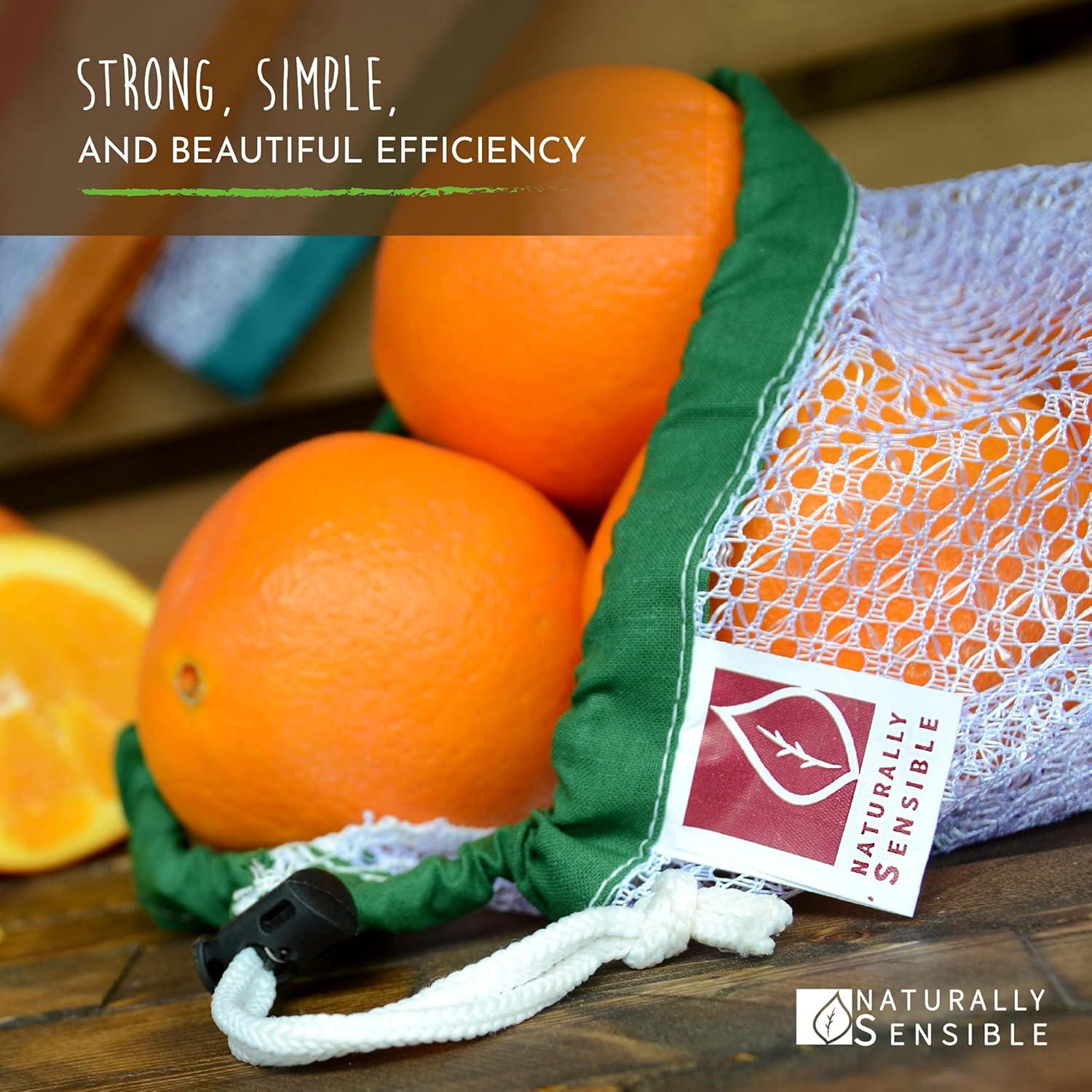 Bolsas Reutilizables Ecológicas Naturalmente Sensible - 5 Piezas