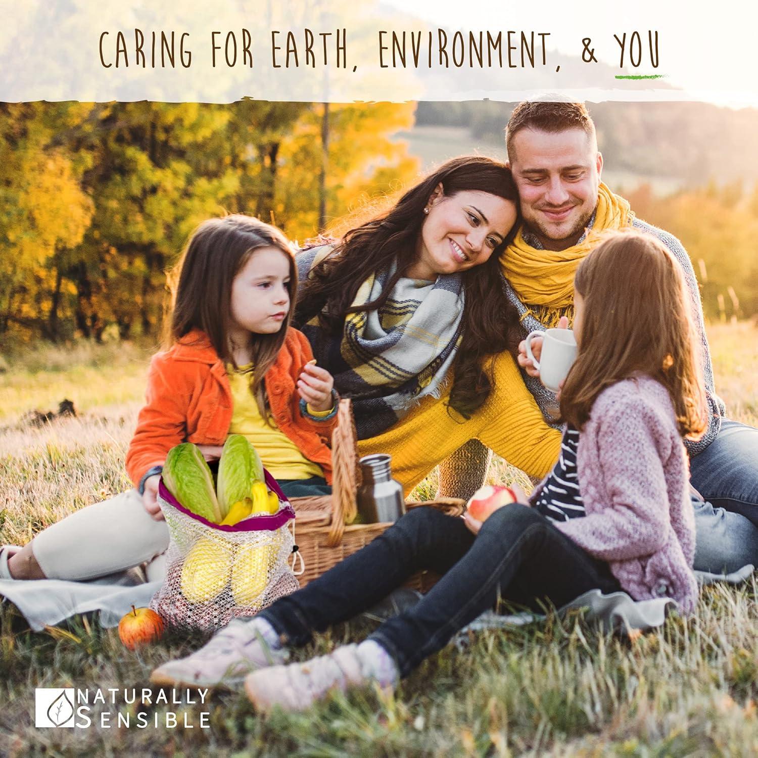 Bolsas Reutilizables Ecológicas Naturalmente Sensible - 5 Piezas