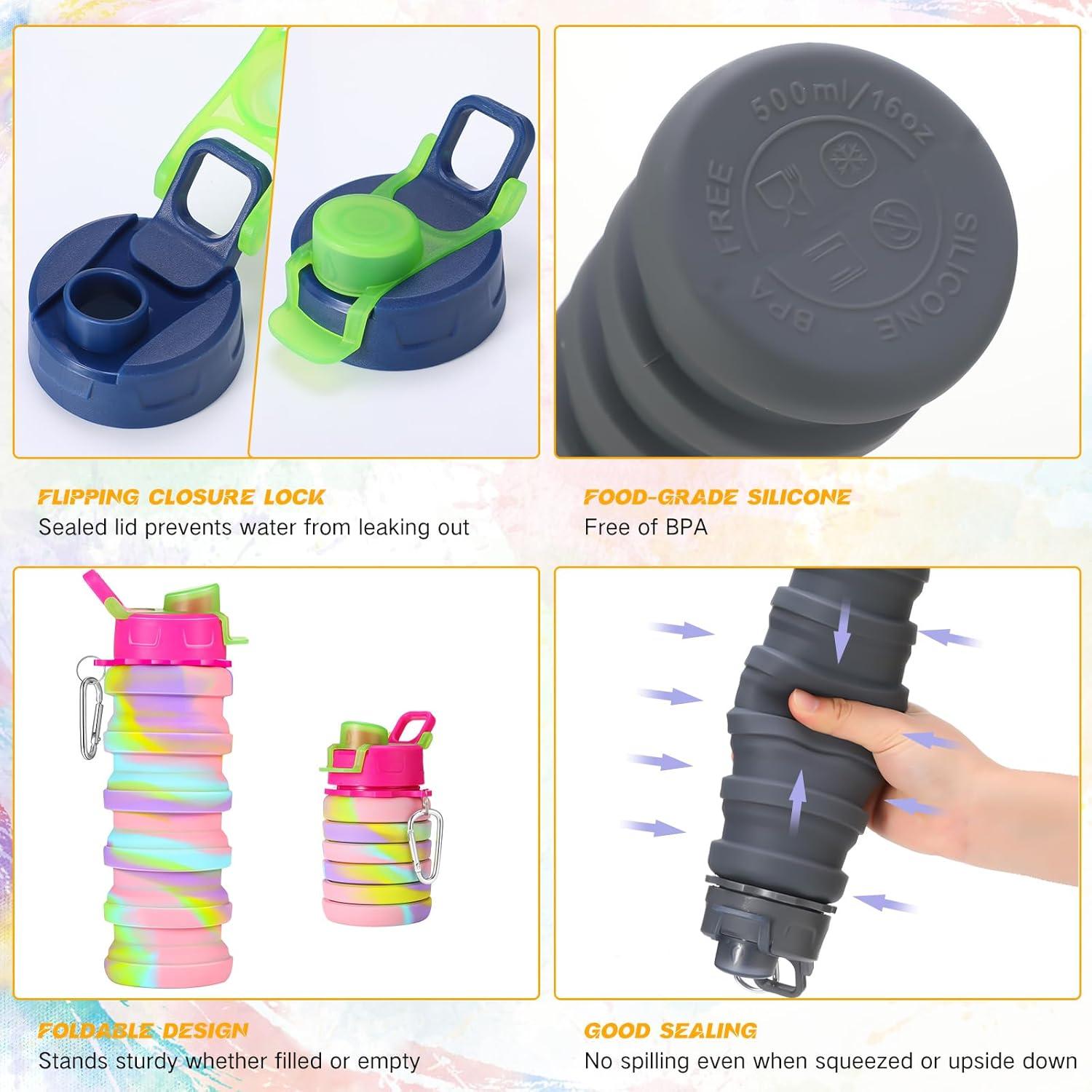 20 Botellas de Agua Plegables Sunnyray 500 ml Camuflaje