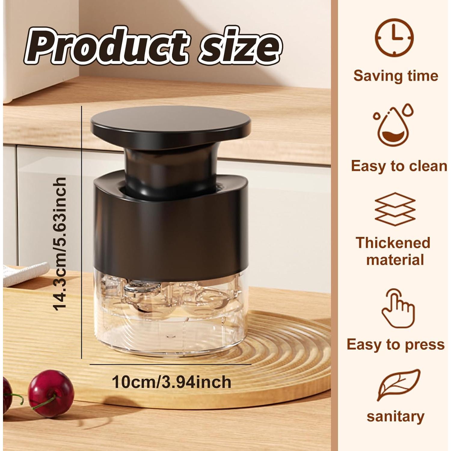 Deshuesador de Cereza Tenlary 7-en-1 con Protector Salpicaduras