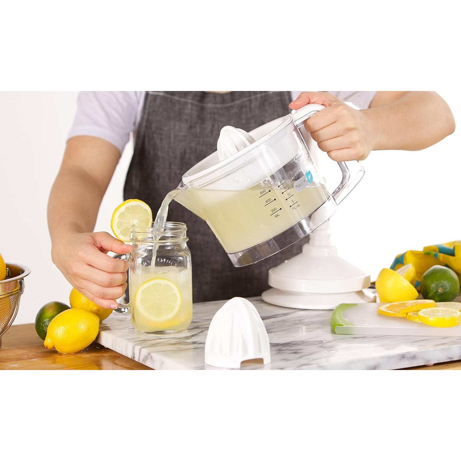 Extractor de Jugo de Cítricos Dash Doble 20 oz Blanco