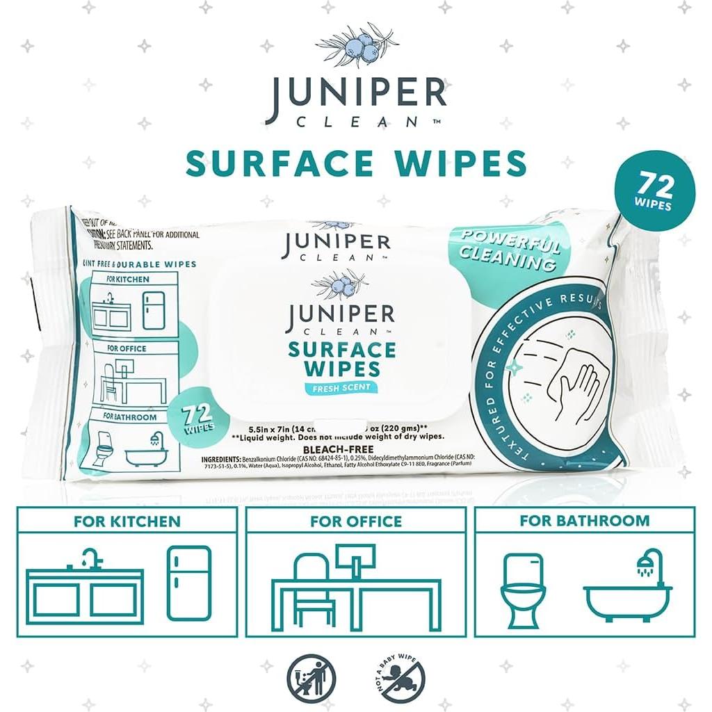 Toallitas de Limpieza Multiusos Juniper CLEAN 72 Unidades