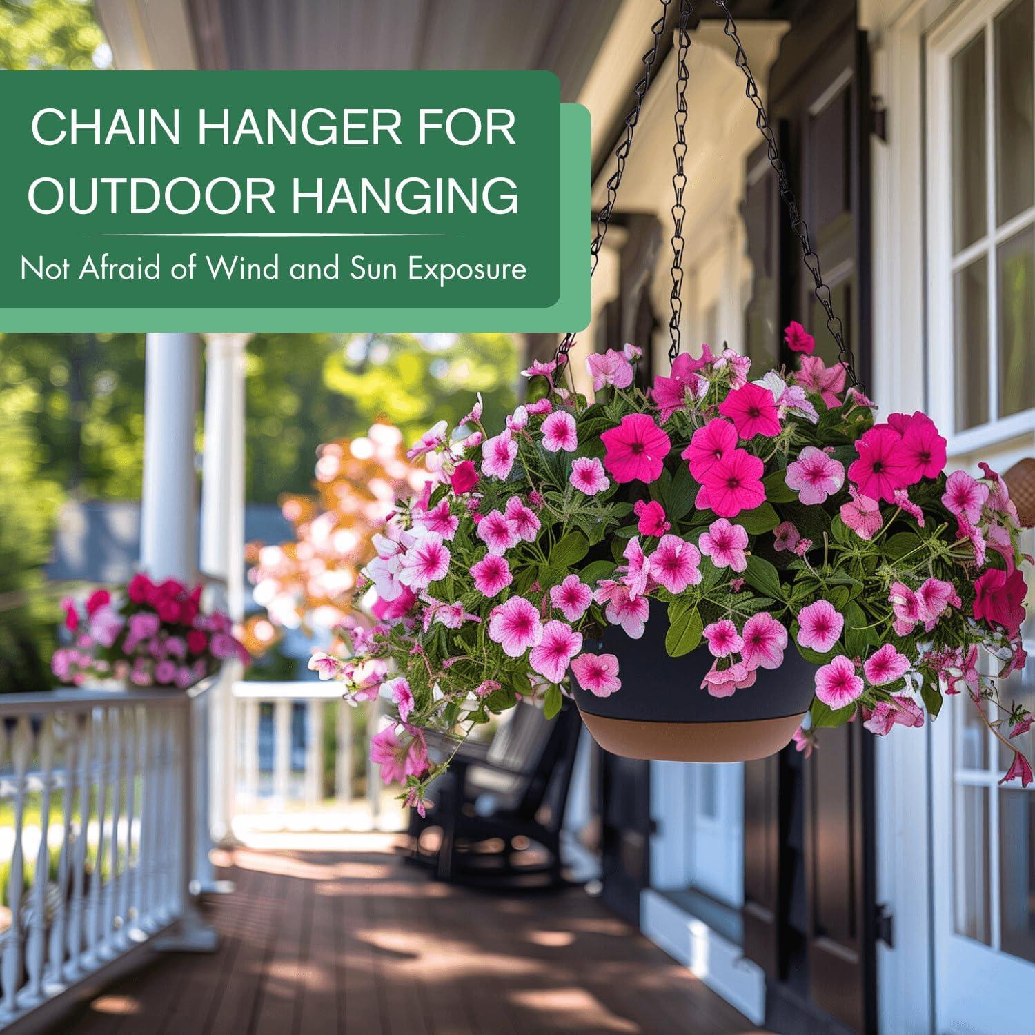 Juego de 2 macetas colgantes 20 cm Montresor con autorriego