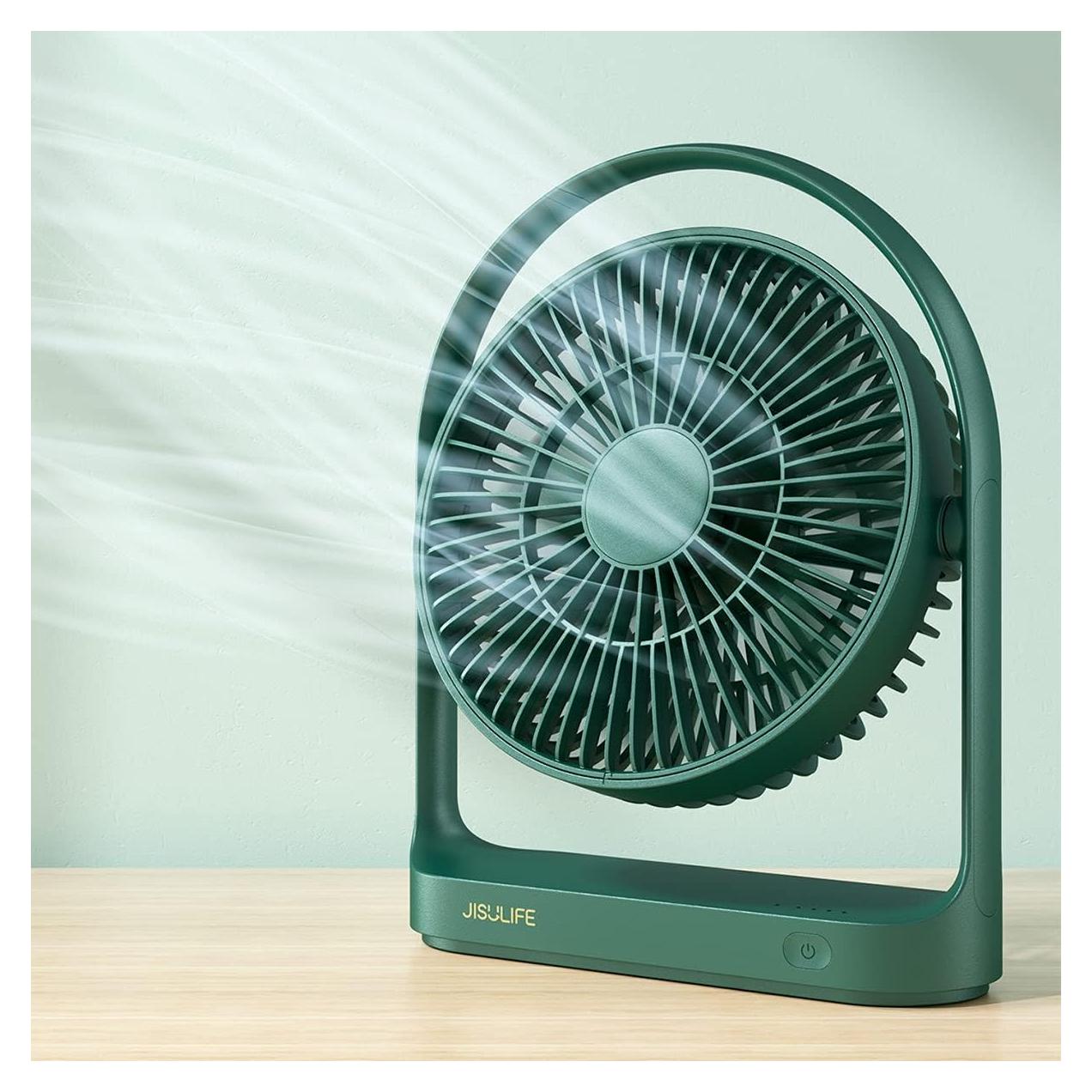 Ventilador de Escritorio JISULIFE FA19 Recargable 4000mAh Verde