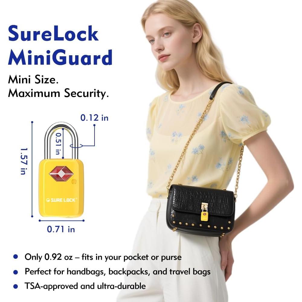 Candados de Equipaje TSA SureLock Mini - 4 Colores, Llave Igual