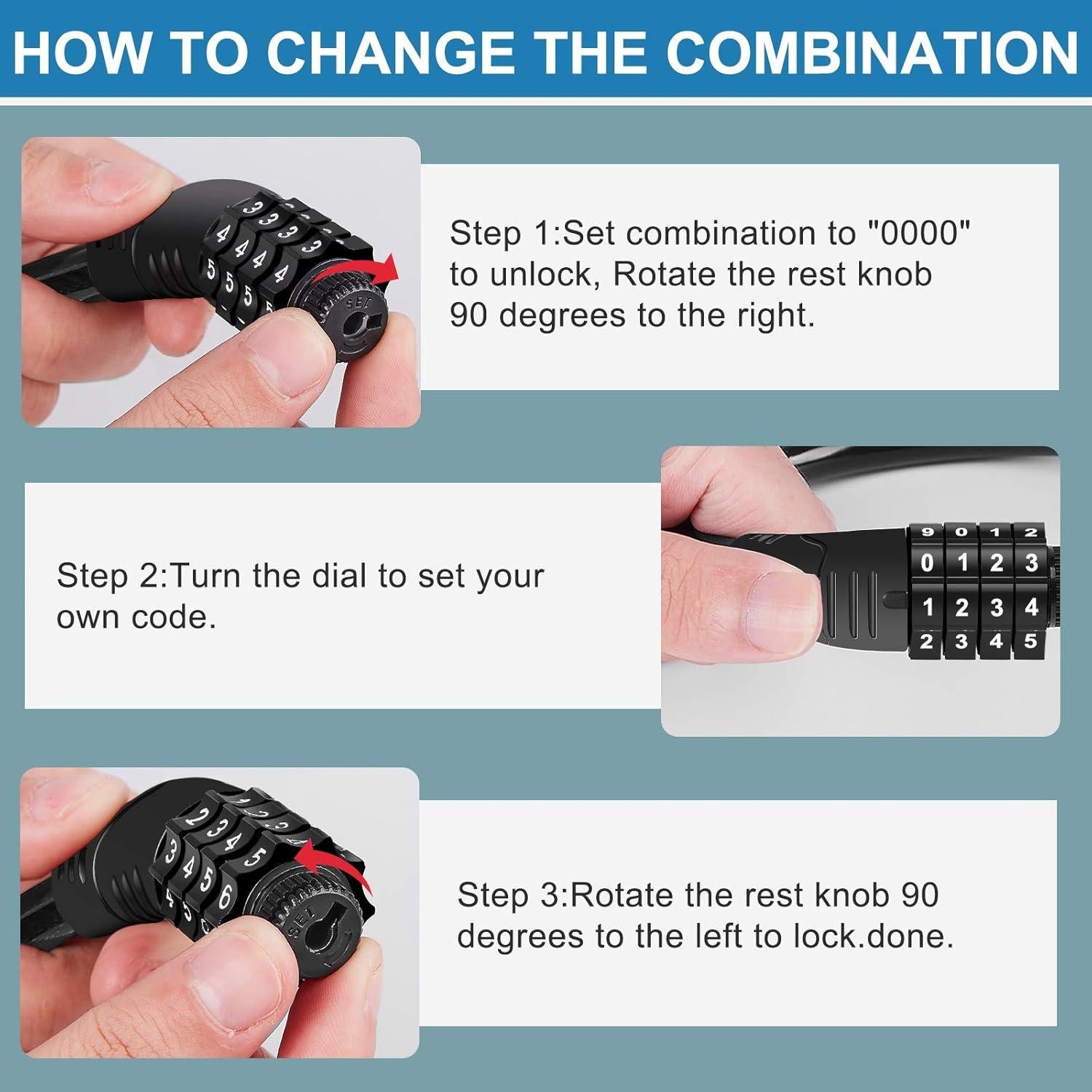 Cerradura de Refrigerador Rofio 4 Dígitos para Puerta Francesa
