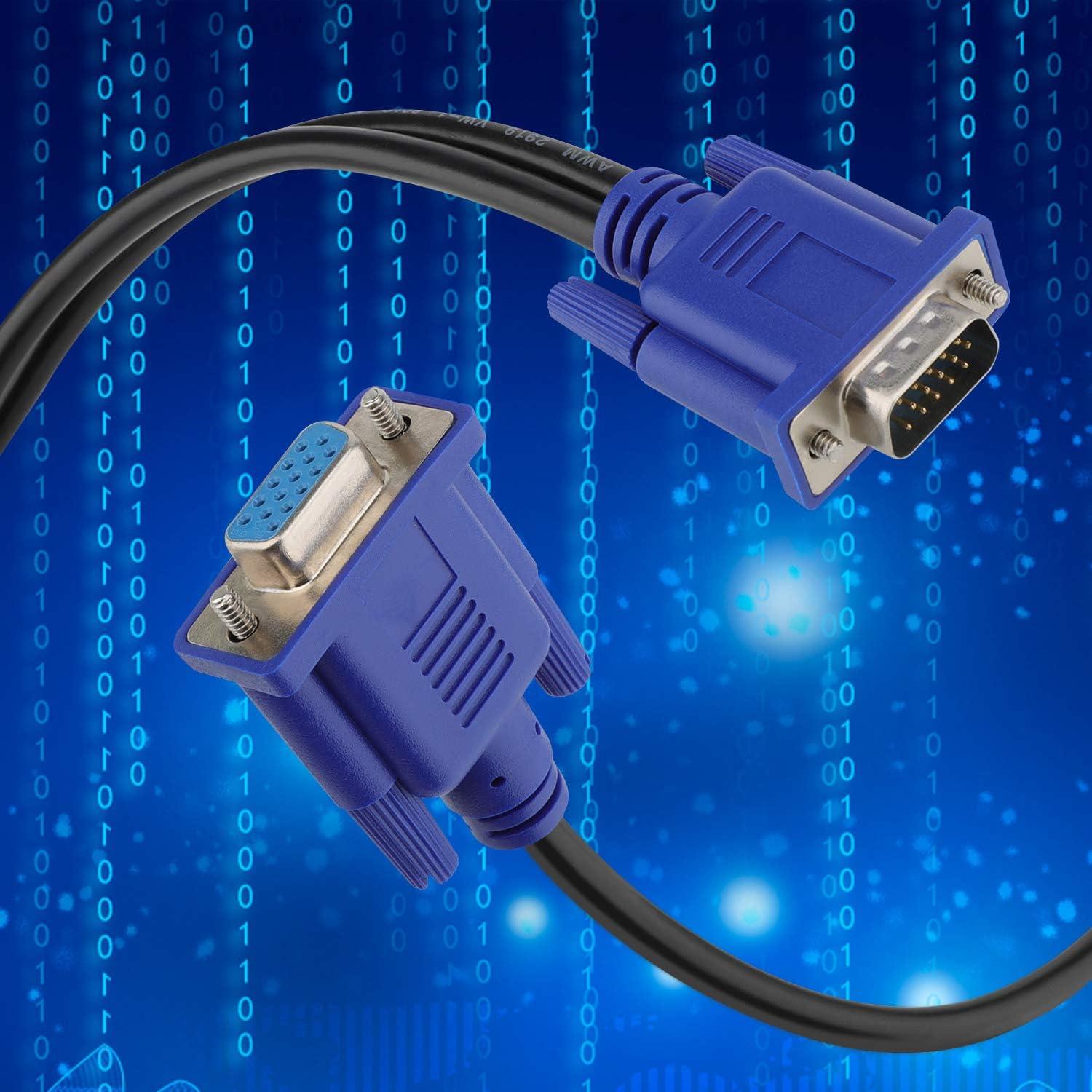 Cable Divisor VGA Pasow 1 Macho a 2 Hembras 0.46m 1080p