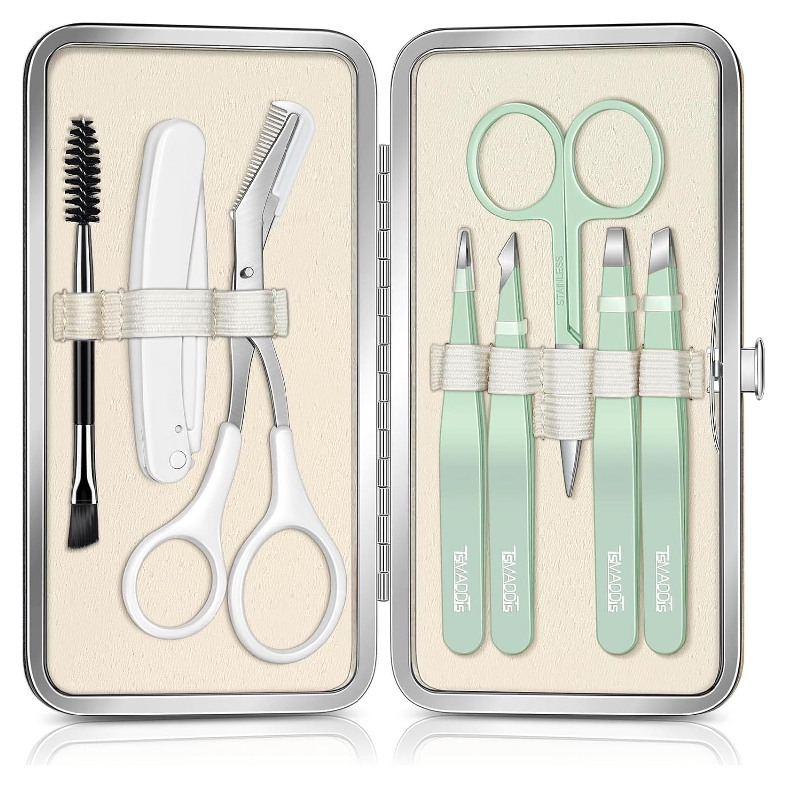 Kit de Cejas 8 en 1 TsMADDTs con Pinzas y Tijeras