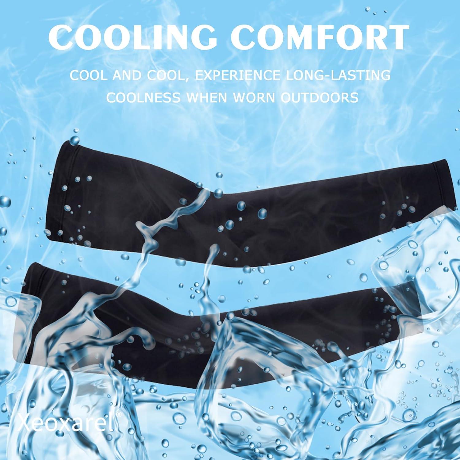 Mangas de Brazo Xeoxarel UPF 50+ Unisex - 1 Par Negro