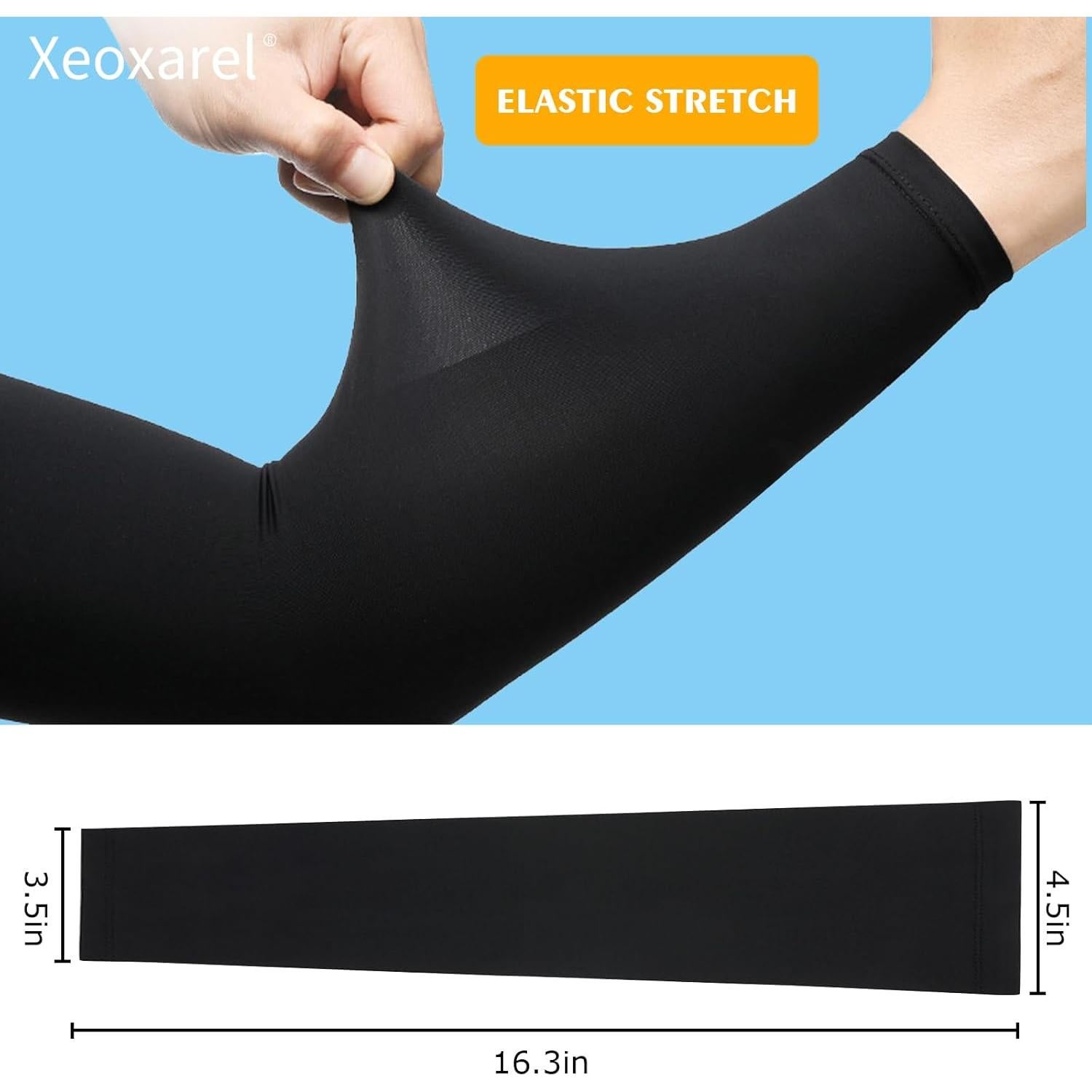 Mangas de Brazo Xeoxarel UPF 50+ Unisex - 1 Par Negro