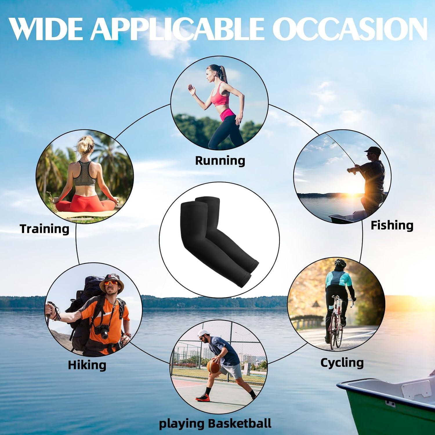 Mangas de Brazo Xeoxarel UPF 50+ Unisex - 1 Par Negro