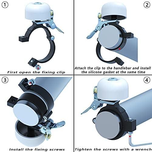 Campana de Bicicleta Greallthy Clásica de Latón 80dB Plata