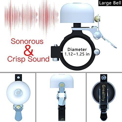 Campana de Bicicleta Greallthy Clásica de Latón 80dB Plata