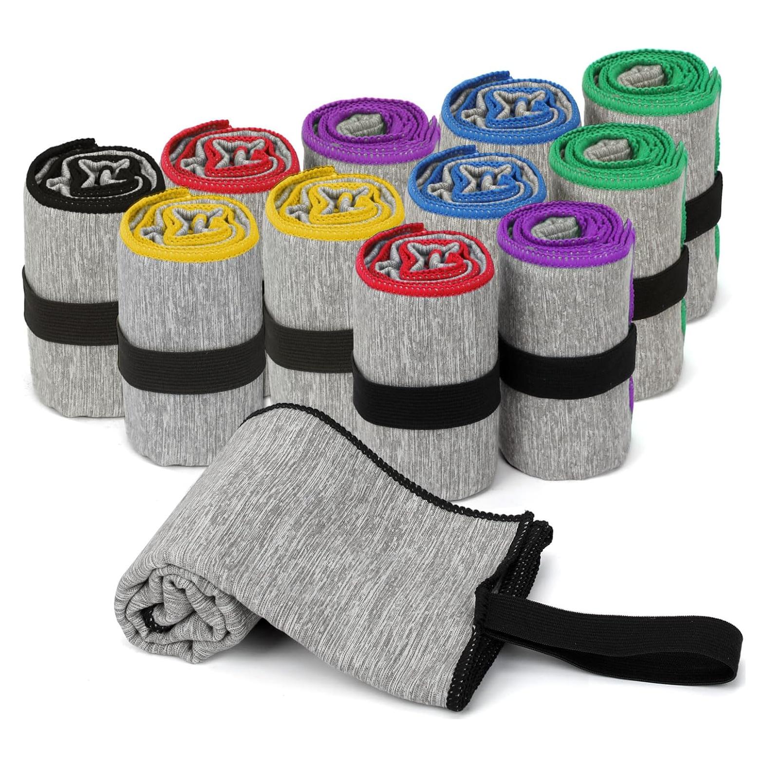 Paquete de 12 Toallas de Gimnasio Microfibra NUOYEE 100x40 cm