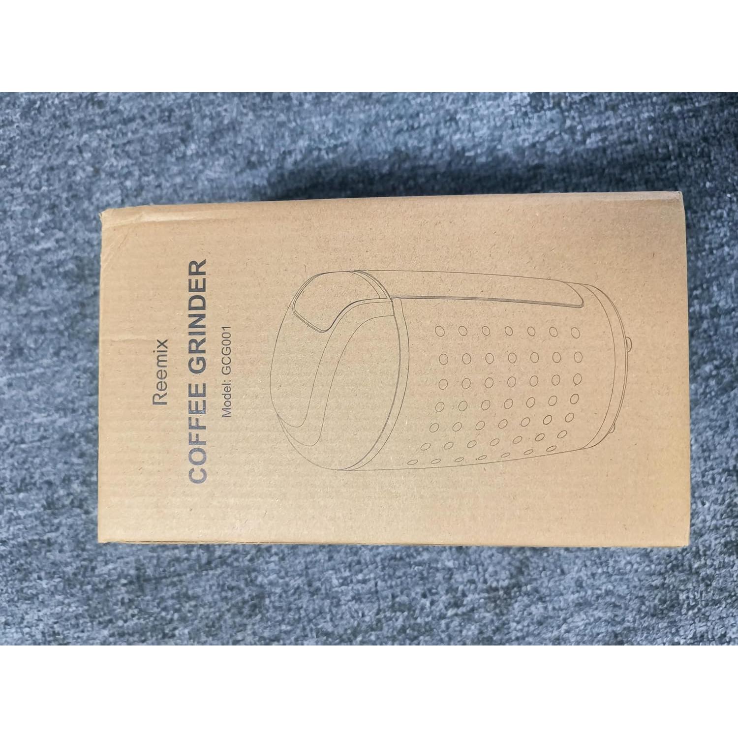 Molino de Café Eléctrico Reemix 3.5Oz Acero Inoxidable Negro